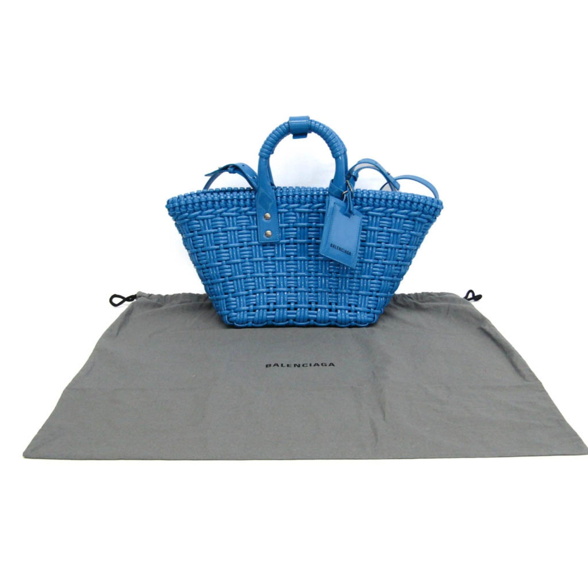 Balenciaga Balenciaga Bistro XS 671342 Women's Leather Handbag,Shoulder Bag Blue Size ONE SIZE - 2 Thumbnail