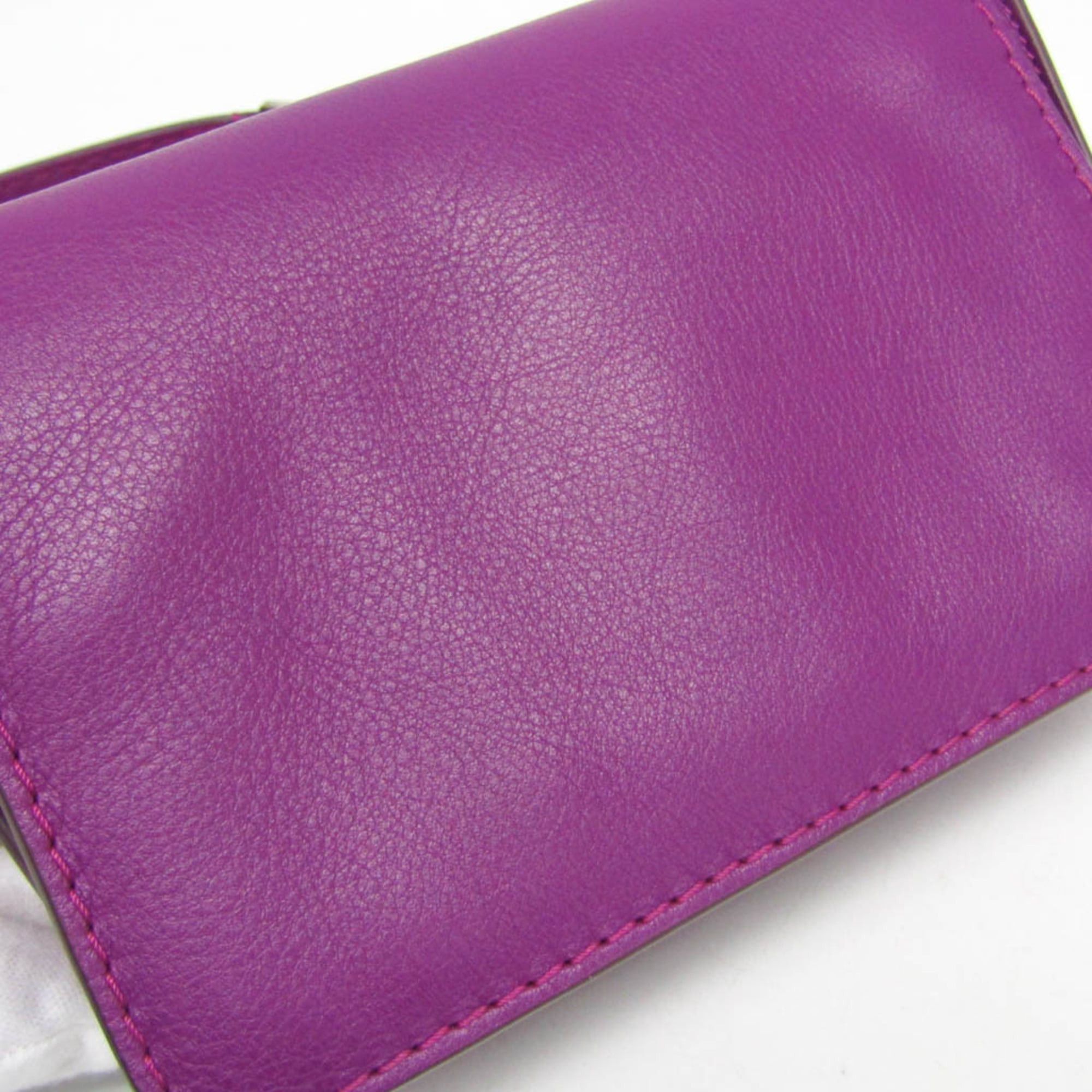Tod's Tod's Double T Chain Shoulder Bag Women's Leather Shoulder Bag Purple Size ONE SIZE - 11 Thumbnail