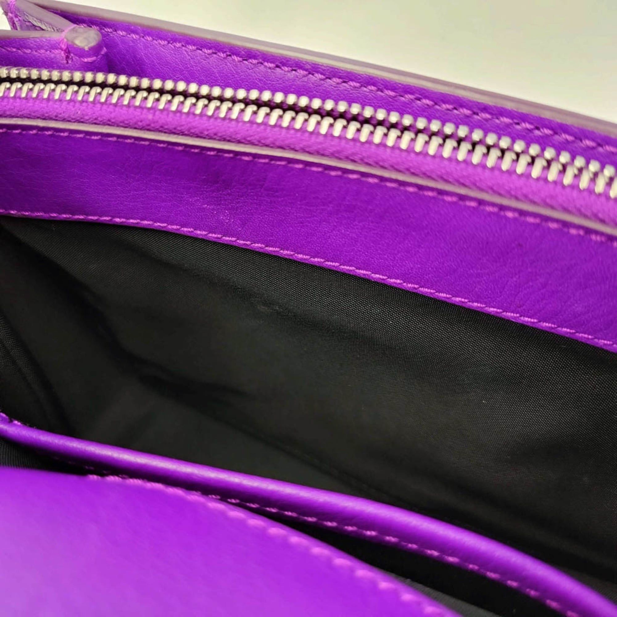 Tod's Tod's Double T Chain Shoulder Bag Women's Leather Shoulder Bag Purple Size ONE SIZE - 13 Thumbnail