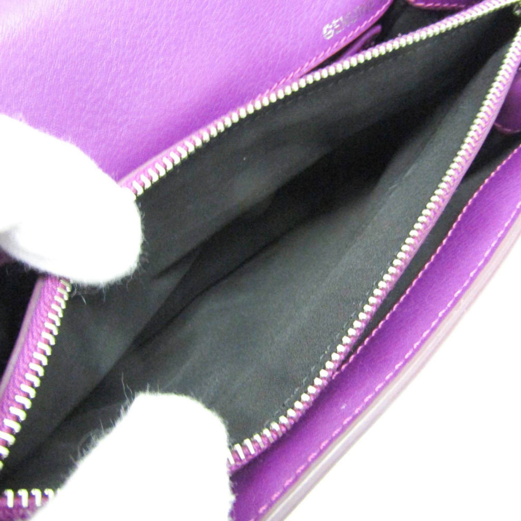 Tod's Tod's Double T Chain Shoulder Bag Women's Leather Shoulder Bag Purple Size ONE SIZE - 12 Thumbnail