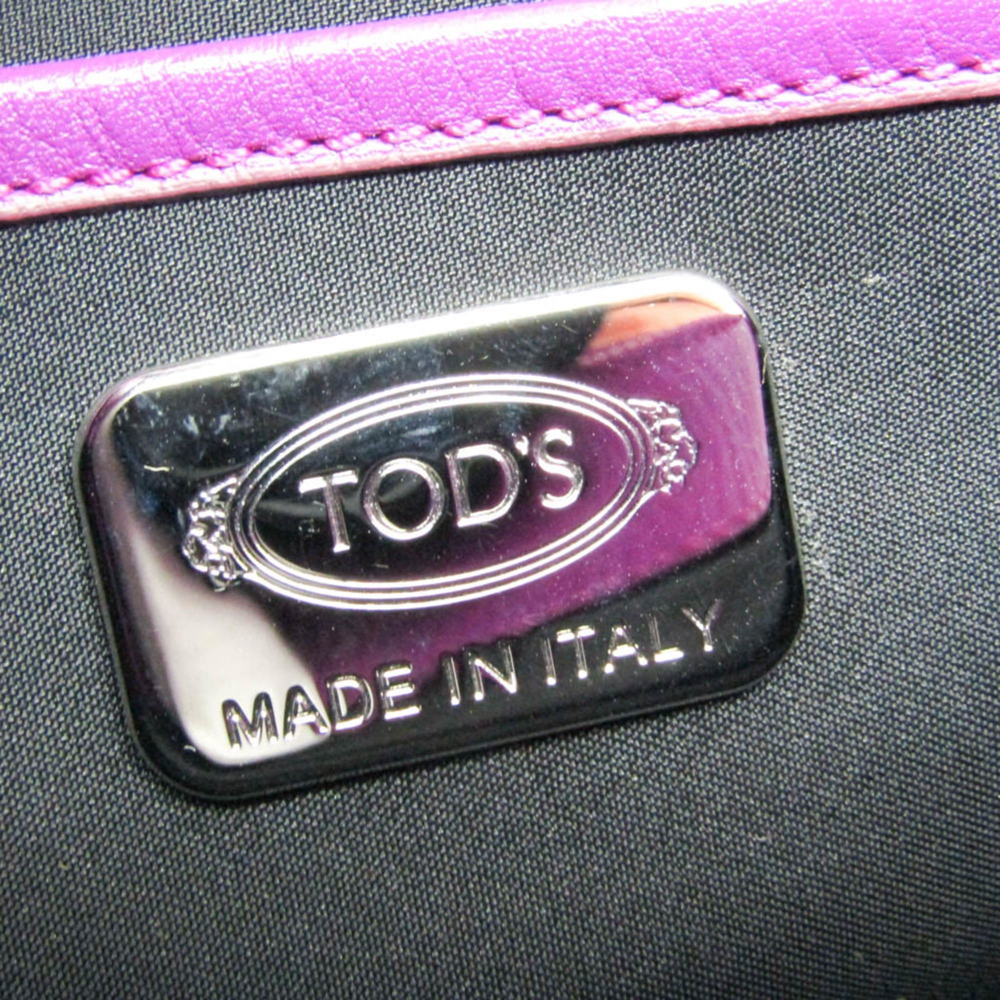 Tod's Tod's Double T Chain Shoulder Bag Women's Leather Shoulder Bag Purple Size ONE SIZE - 15 Thumbnail