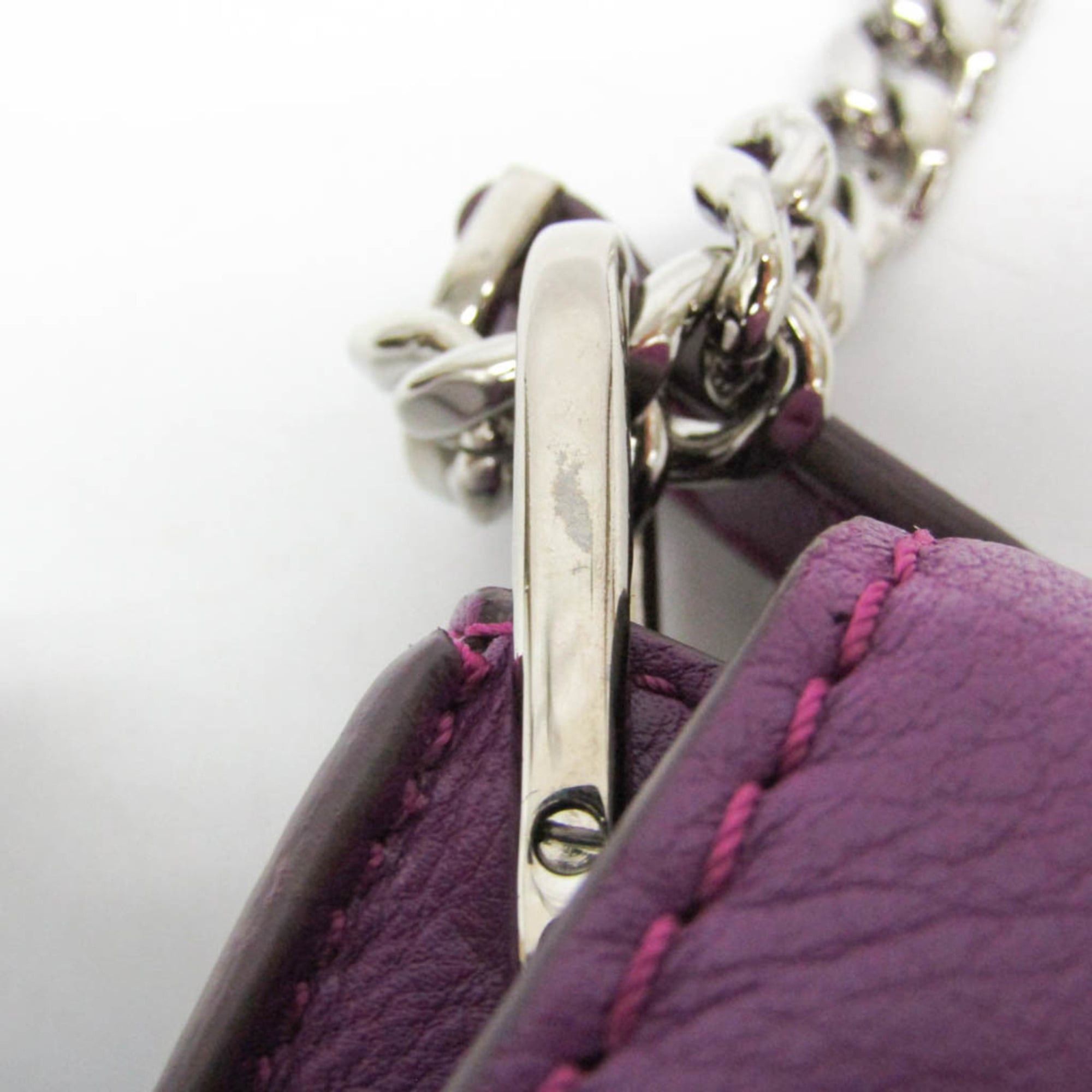 Tod's Tod's Double T Chain Shoulder Bag Women's Leather Shoulder Bag Purple Size ONE SIZE - 10 Thumbnail
