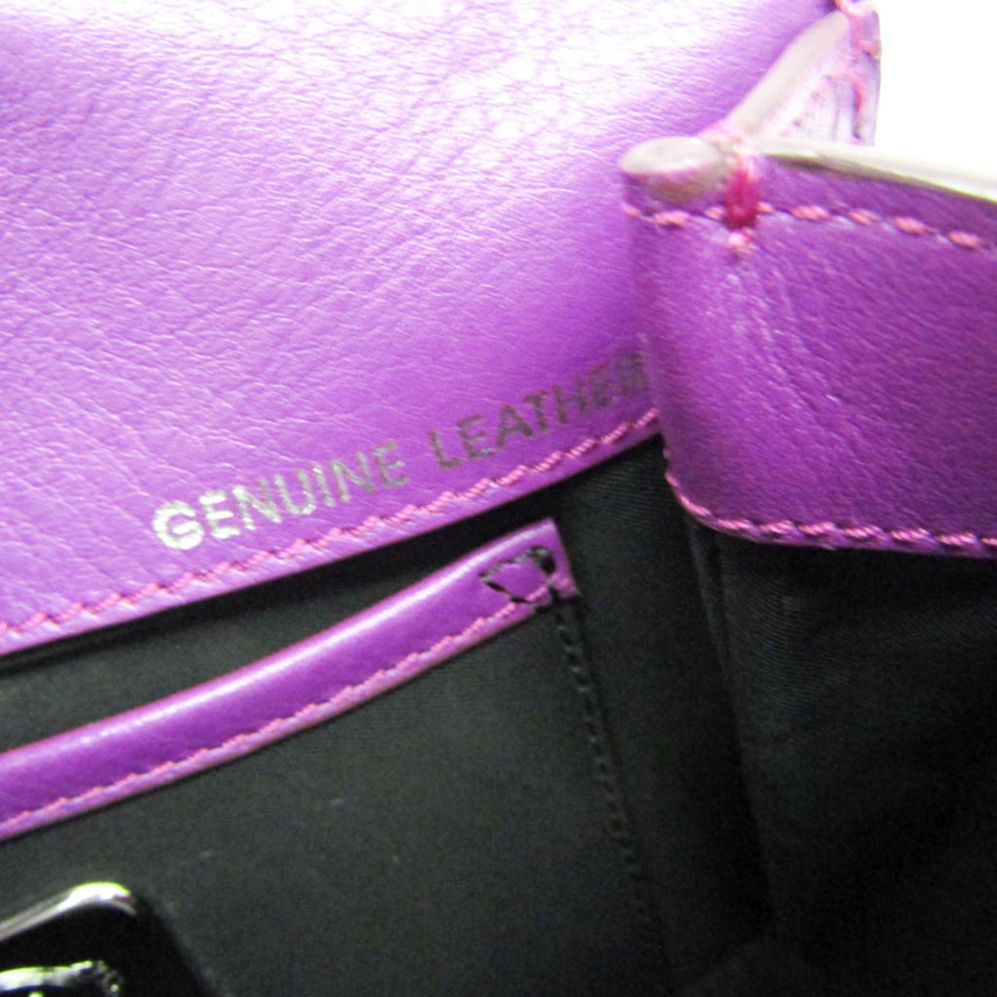 Tod's Tod's Double T Chain Shoulder Bag Women's Leather Shoulder Bag Purple Size ONE SIZE - 16 Thumbnail