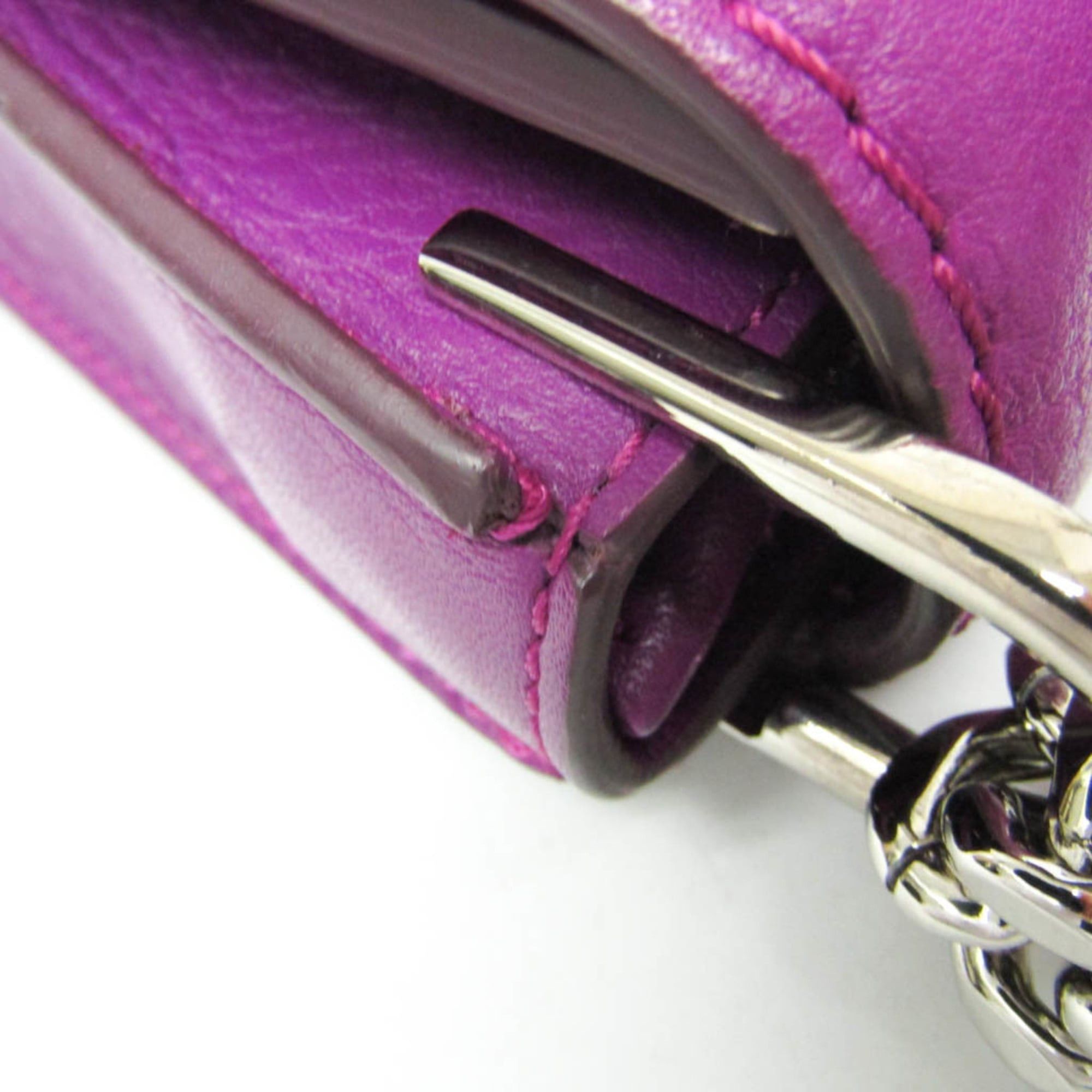 Tod's Tod's Double T Chain Shoulder Bag Women's Leather Shoulder Bag Purple Size ONE SIZE - 8 Thumbnail