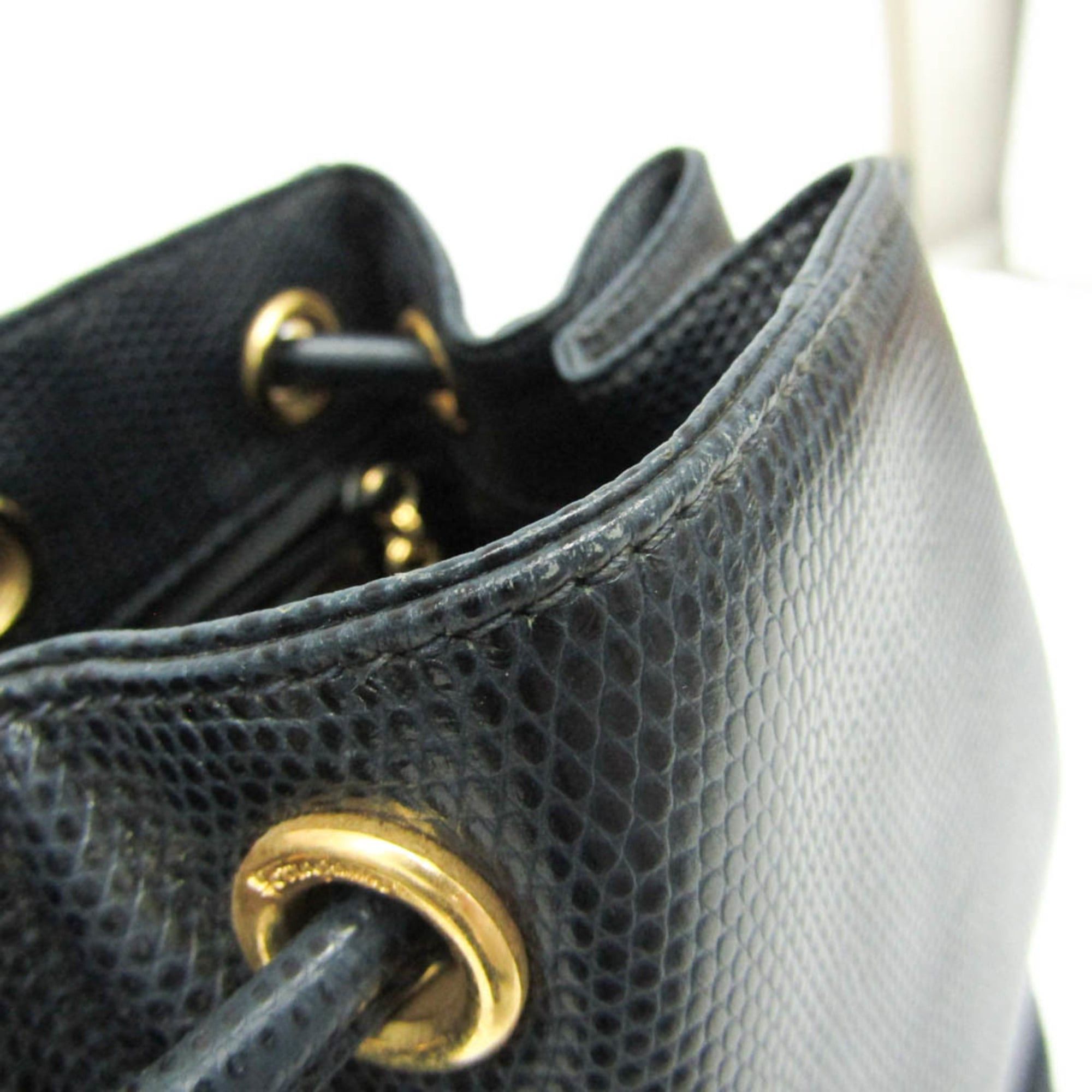 Salvatore Ferragamo Salvatore Ferragamo Vara AQ-215676 Women's Leather Backpack Navy Size ONE SIZE - 10 Thumbnail