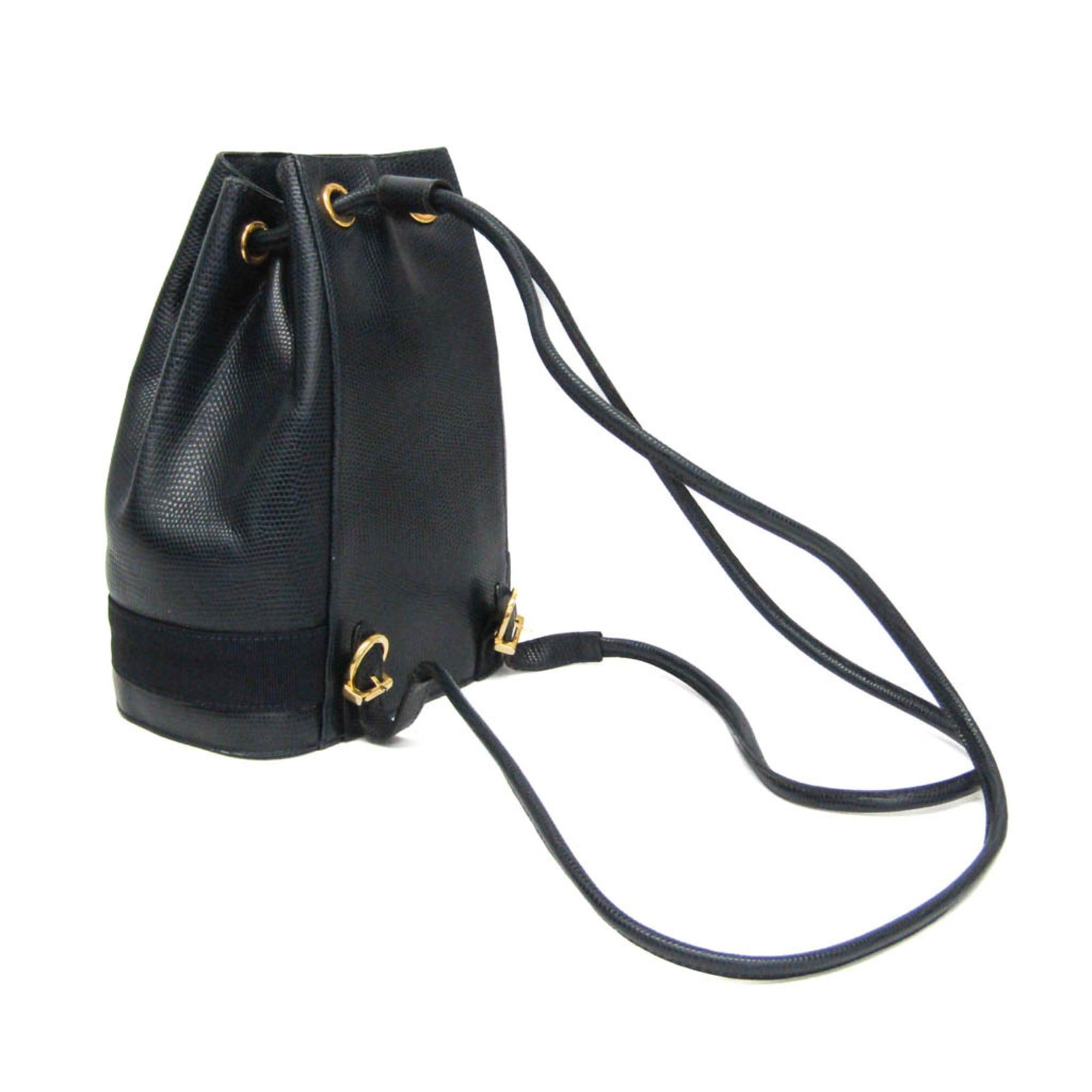 Salvatore Ferragamo Salvatore Ferragamo Vara AQ-215676 Women's Leather Backpack Navy Size ONE SIZE - 2 Thumbnail