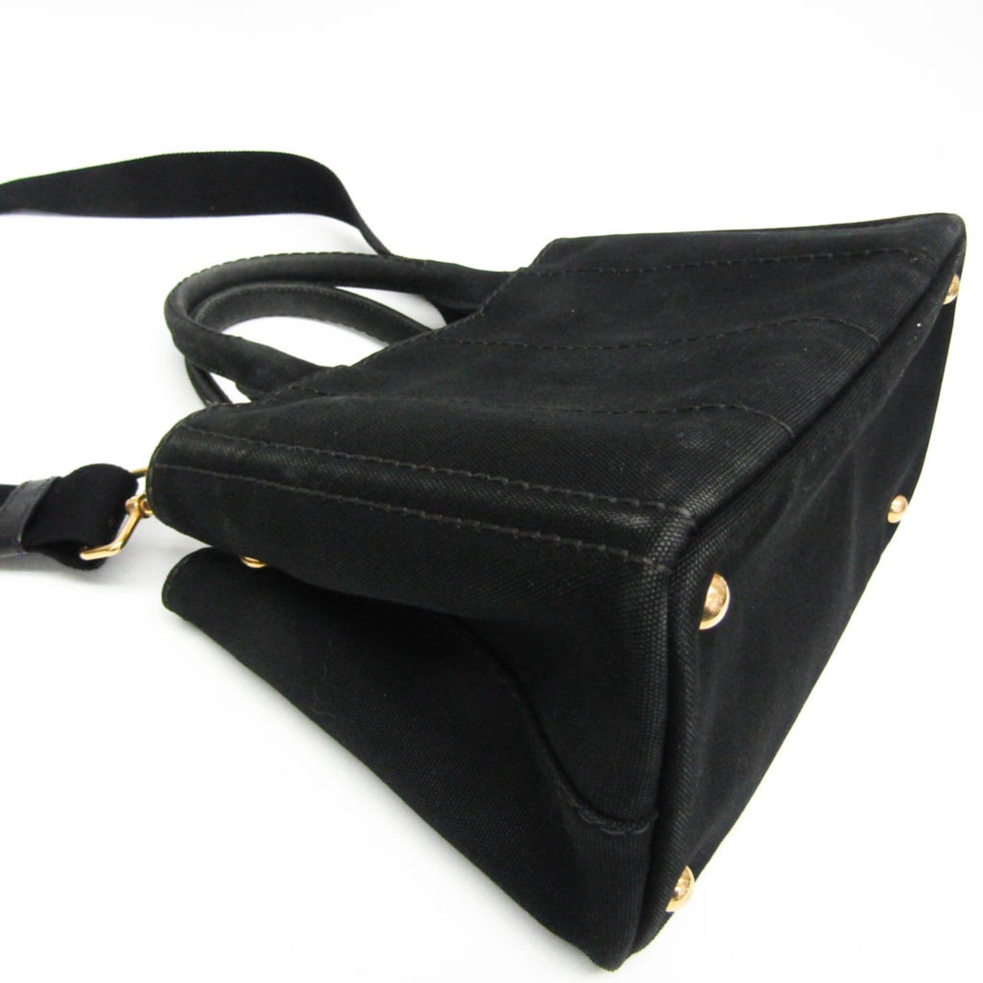 Prada Prada Canapa S Size 1BG439 Women's Canvas Shoulder Bag,Tote Bag Black Size ONE SIZE - 5 Thumbnail