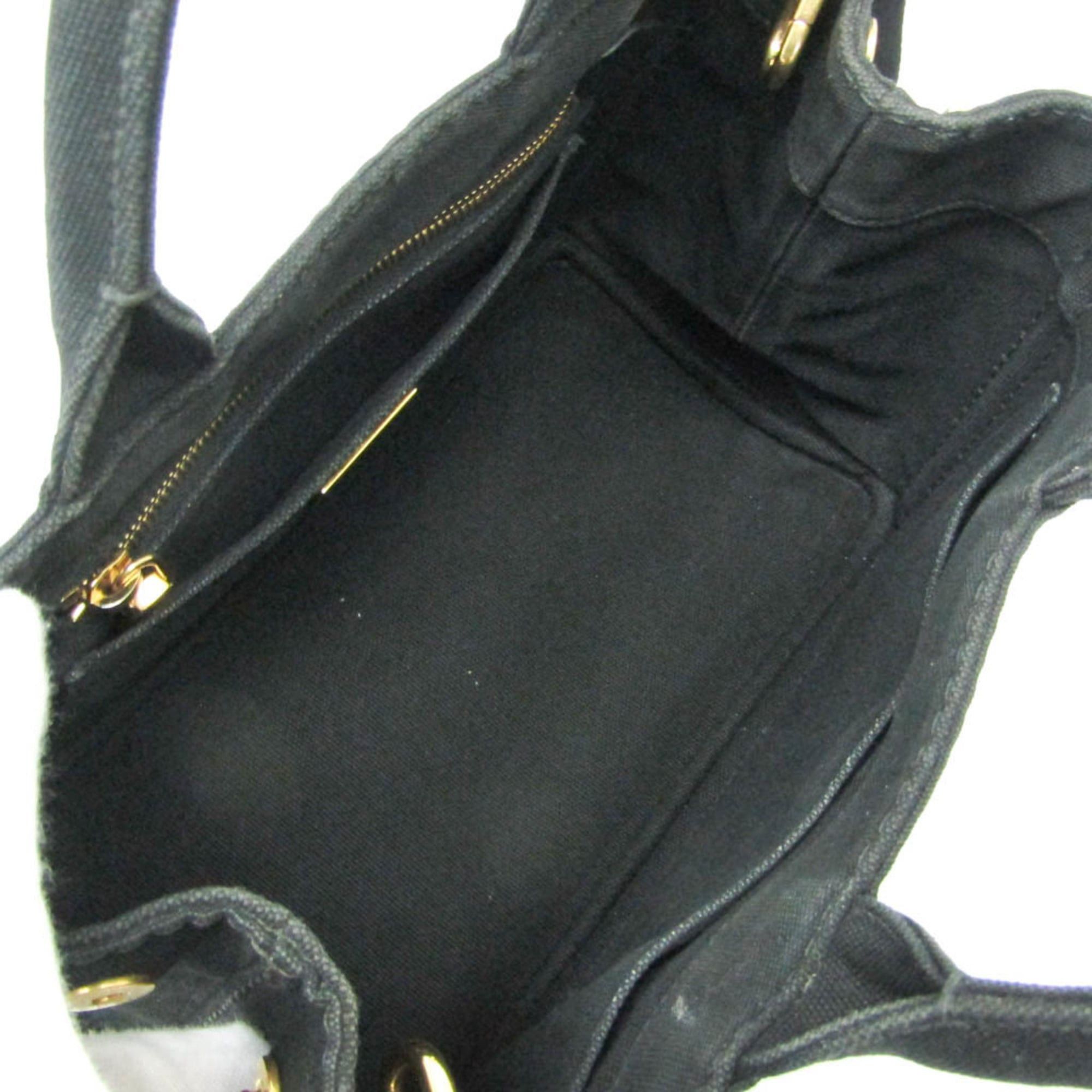 Prada Prada Canapa S Size 1BG439 Women's Canvas Shoulder Bag,Tote Bag Black Size ONE SIZE - 4 Thumbnail