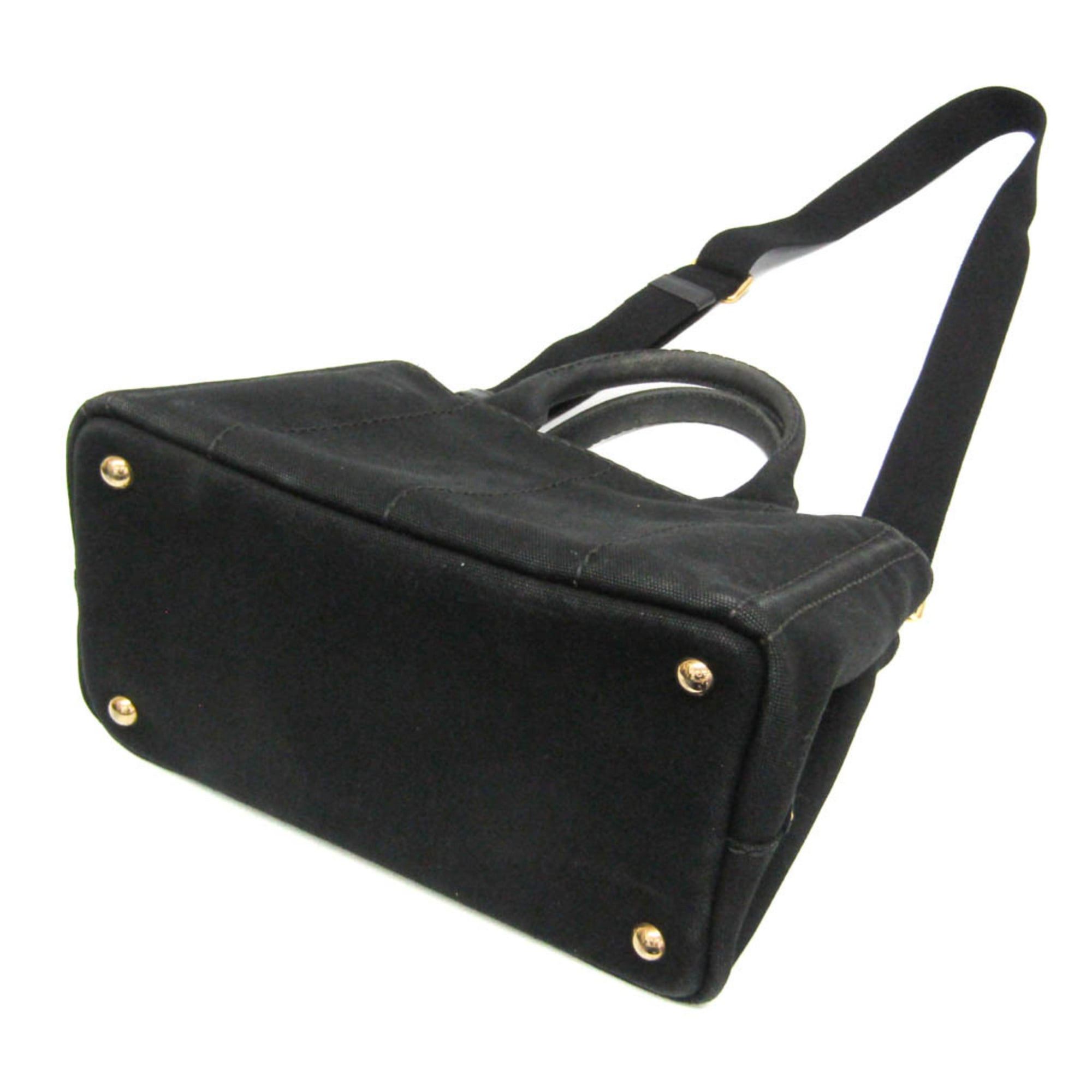 Prada Prada Canapa S Size 1BG439 Women's Canvas Shoulder Bag,Tote Bag Black Size ONE SIZE - 3 Thumbnail