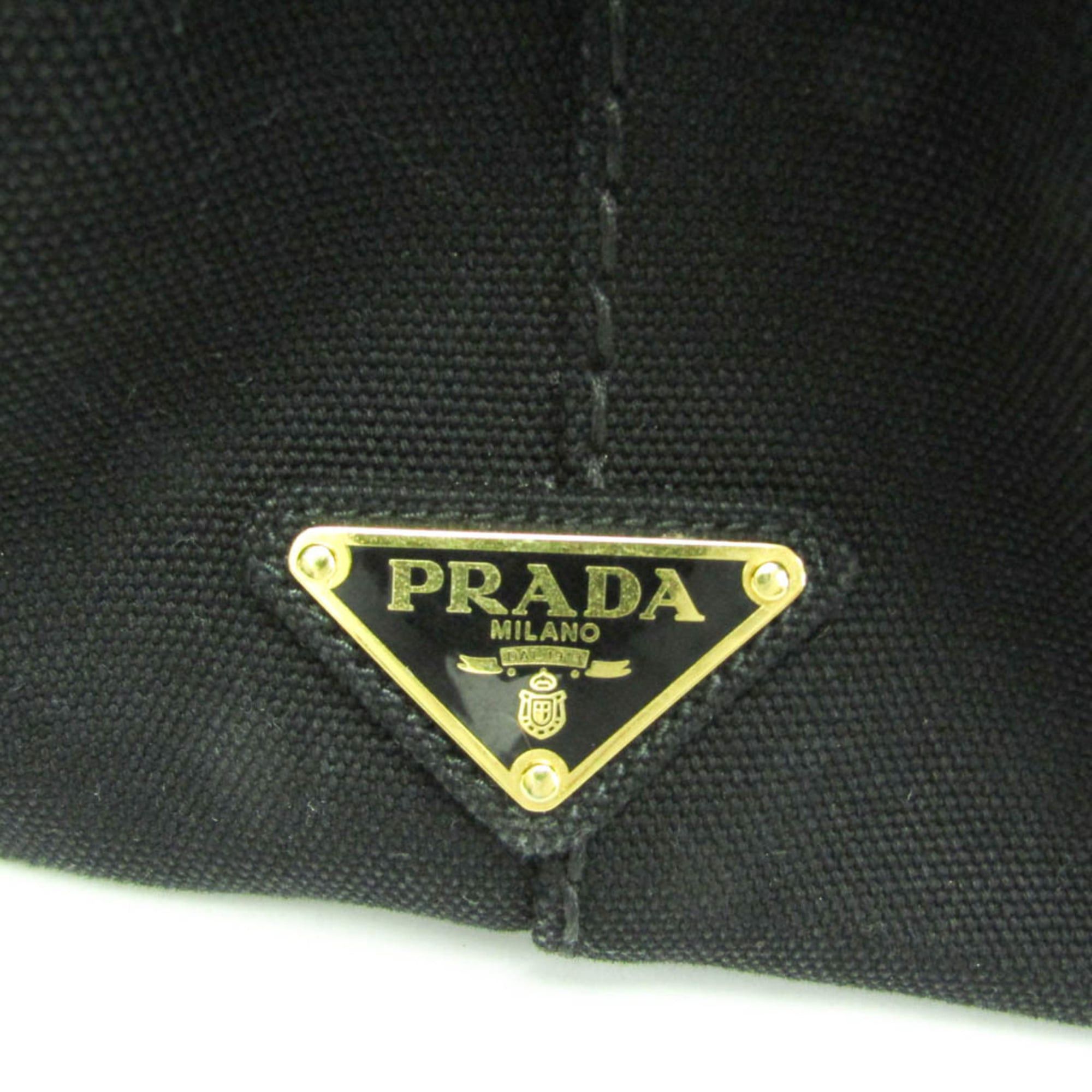 Prada Prada Canapa S Size 1BG439 Women's Canvas Shoulder Bag,Tote Bag Black Size ONE SIZE - 9 Thumbnail