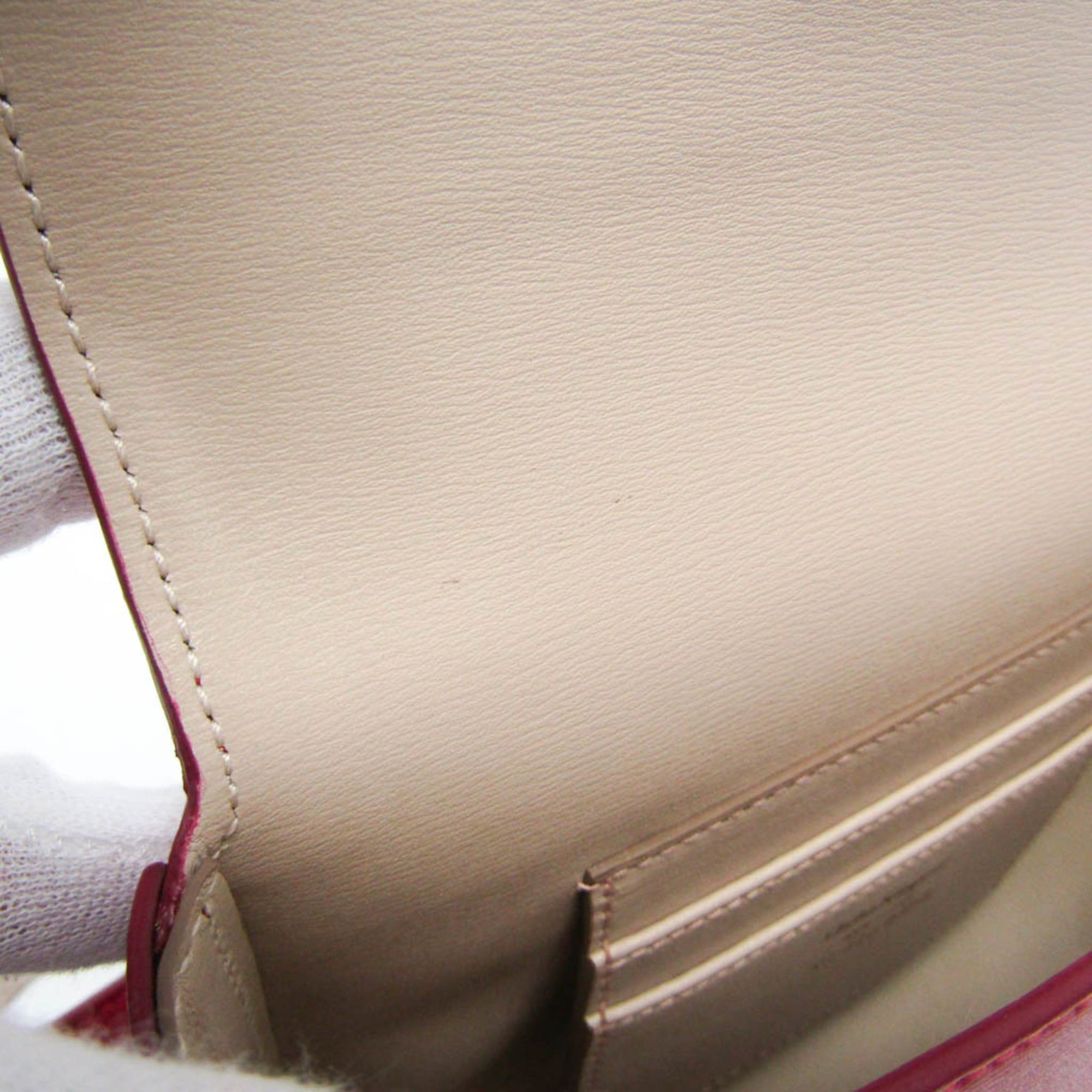 Salvatore Ferragamo Salvatore Ferragamo Gancini AU-22 D522 Women's Leather Shoulder Bag Red Color Size ONE SIZE - 8 Thumbnail