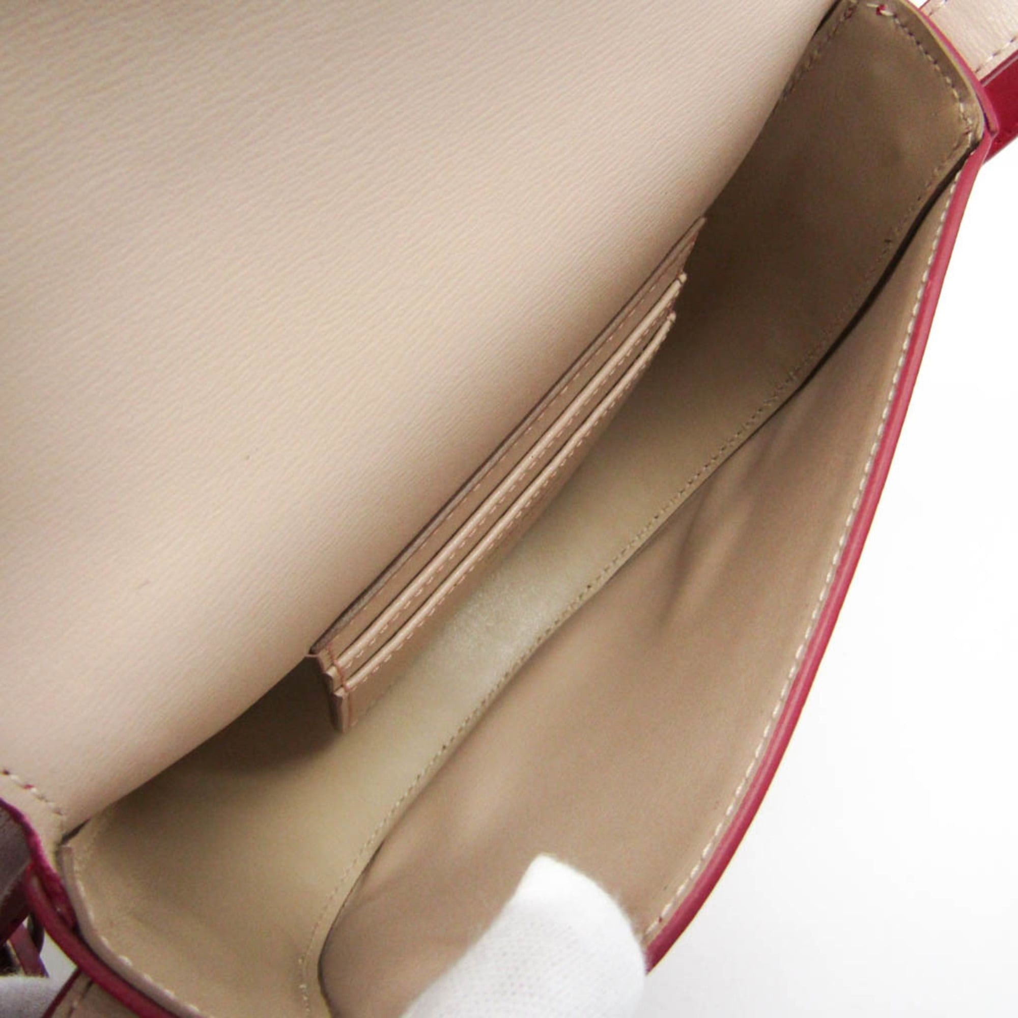 Salvatore Ferragamo Salvatore Ferragamo Gancini AU-22 D522 Women's Leather Shoulder Bag Red Color Size ONE SIZE - 4 Thumbnail