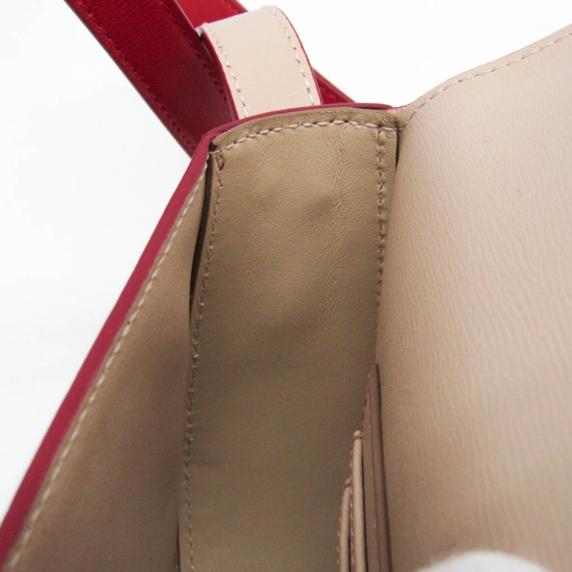 Salvatore Ferragamo Salvatore Ferragamo Gancini AU-22 D522 Women's Leather Shoulder Bag Red Color Size ONE SIZE - 9 Thumbnail