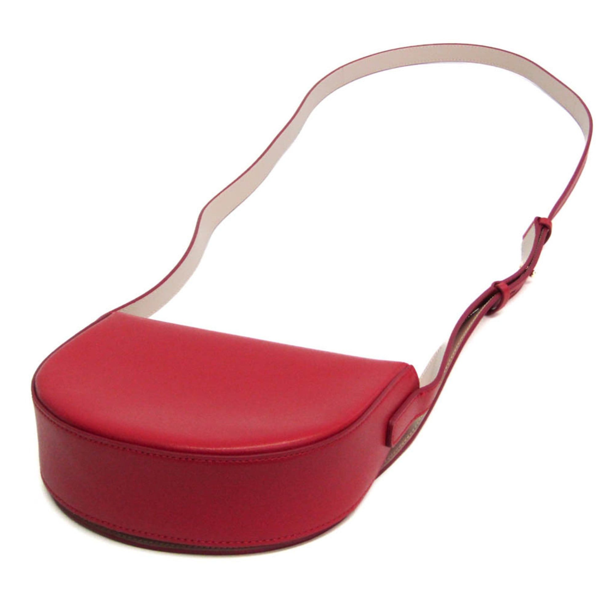 Salvatore Ferragamo Salvatore Ferragamo Gancini AU-22 D522 Women's Leather Shoulder Bag Red Color Size ONE SIZE - 3 Thumbnail
