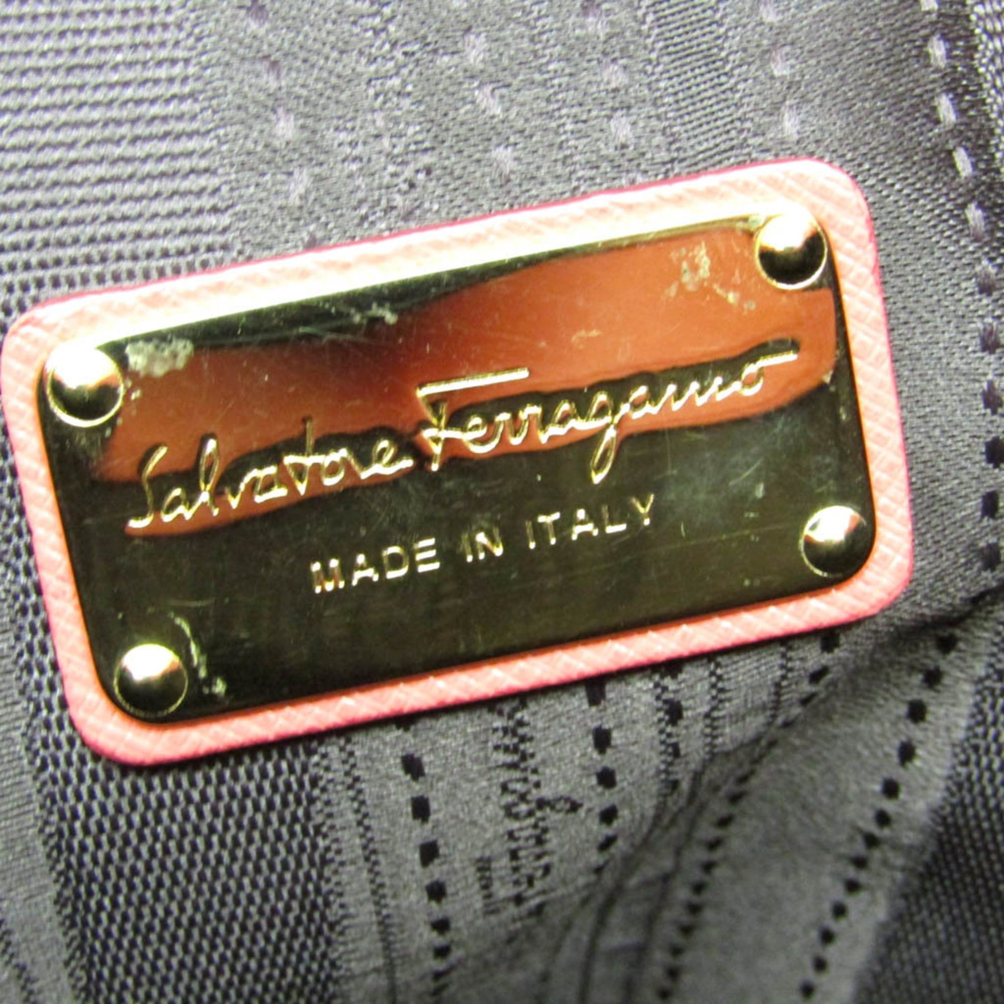 Salvatore Ferragamo Salvatore Ferragamo Gancini GG-21 D940 Women's Leather Handbag,Shoulder Bag Salmon Pink Size ONE SIZE - 14 Thumbnail