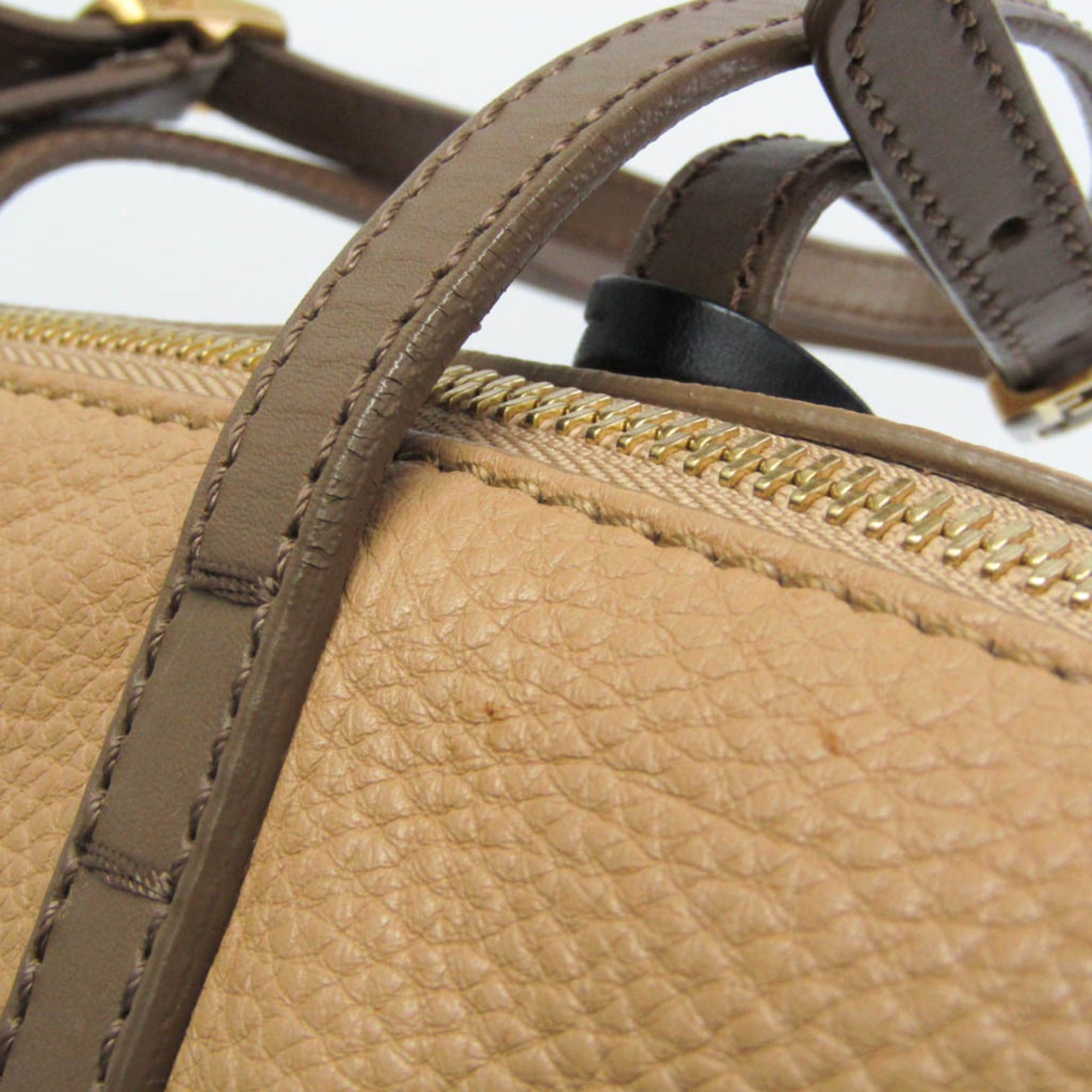 Fendi Fendi Selleria 8BN232 Women's Leather Tote Bag Grayish,Light Brown Size ONE SIZE - 9 Thumbnail