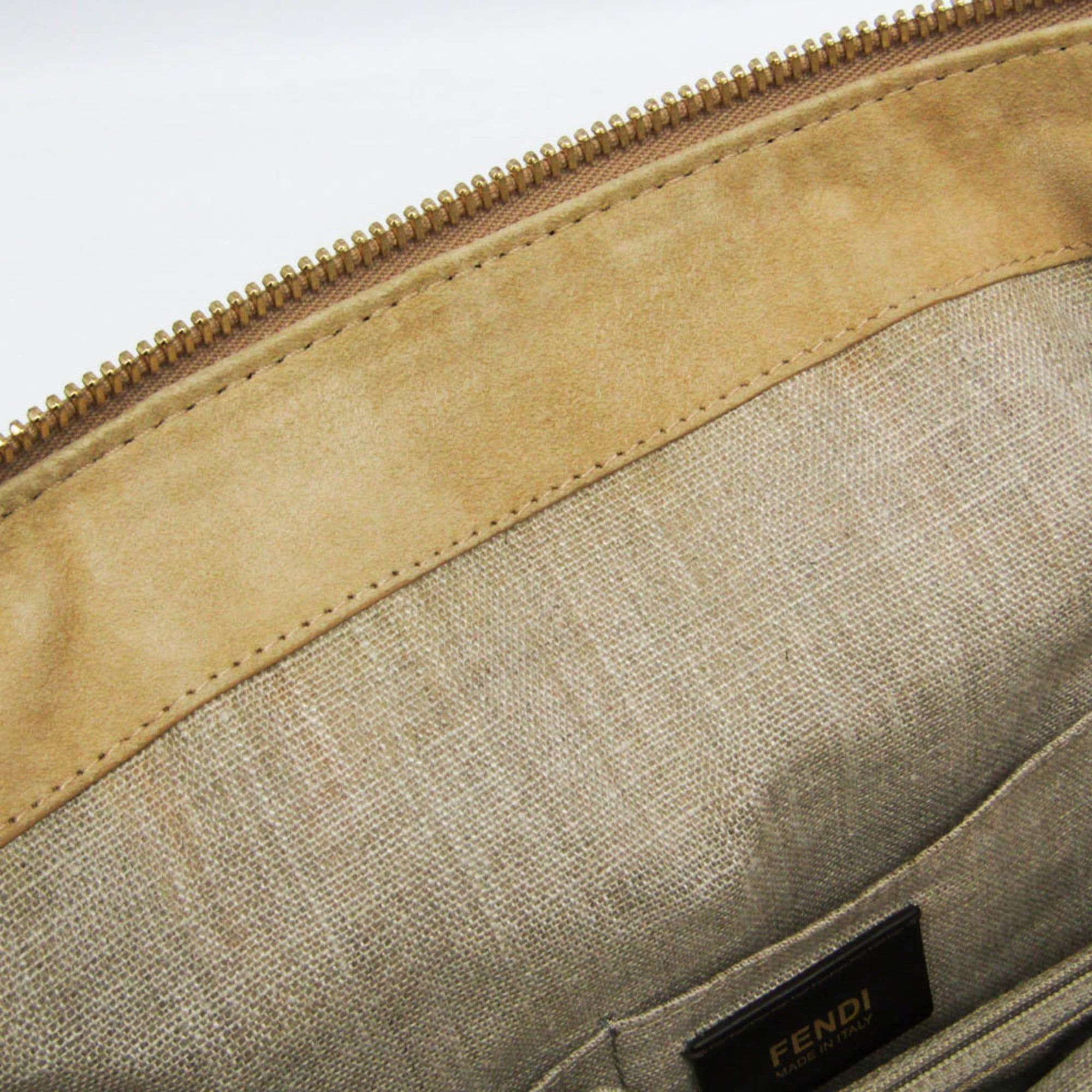 Fendi Fendi Selleria 8BN232 Women's Leather Tote Bag Grayish,Light Brown Size ONE SIZE - 16 Thumbnail