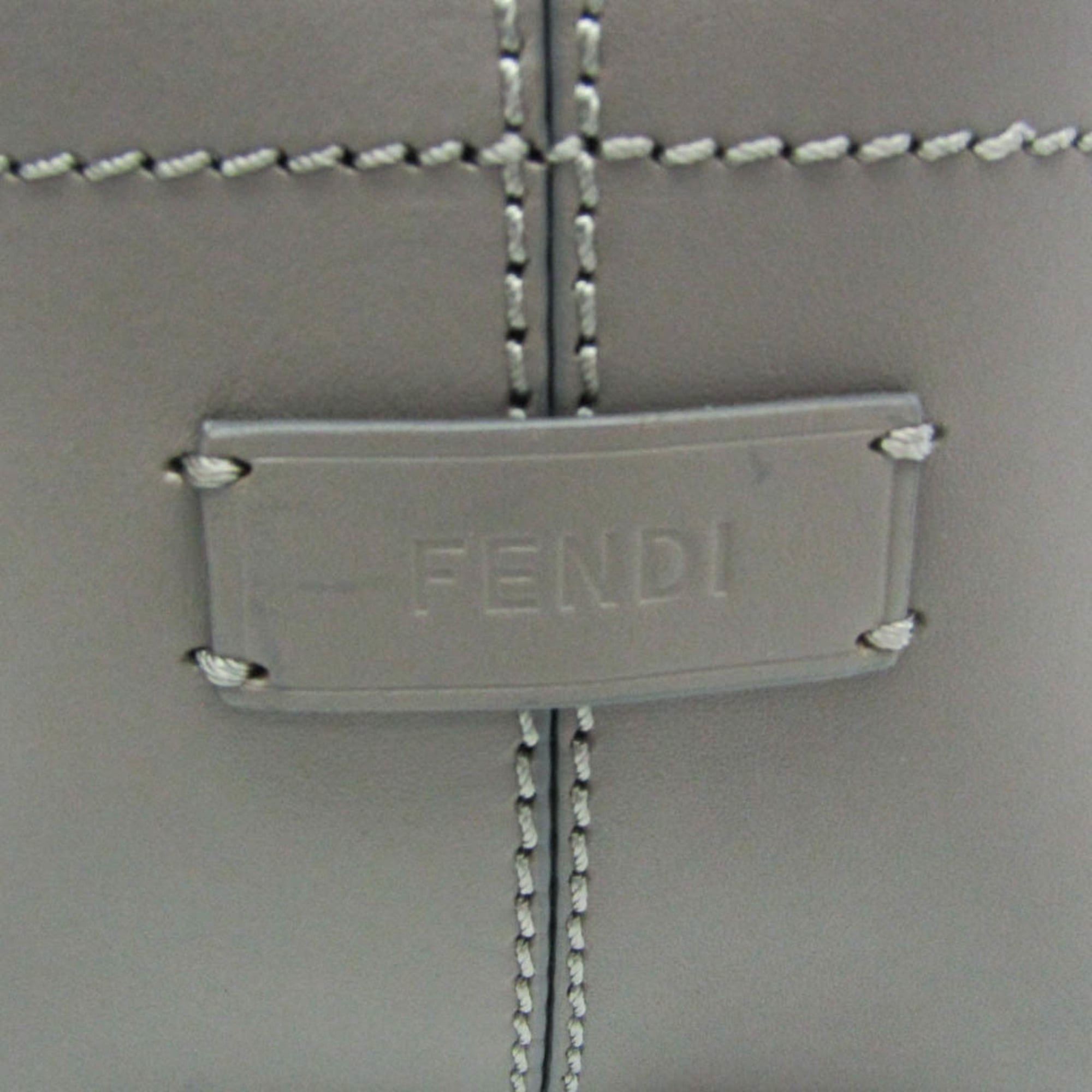 Fendi Fendi Selleria 8BN232 Women's Leather Tote Bag Grayish,Light Brown Size ONE SIZE - 10 Thumbnail
