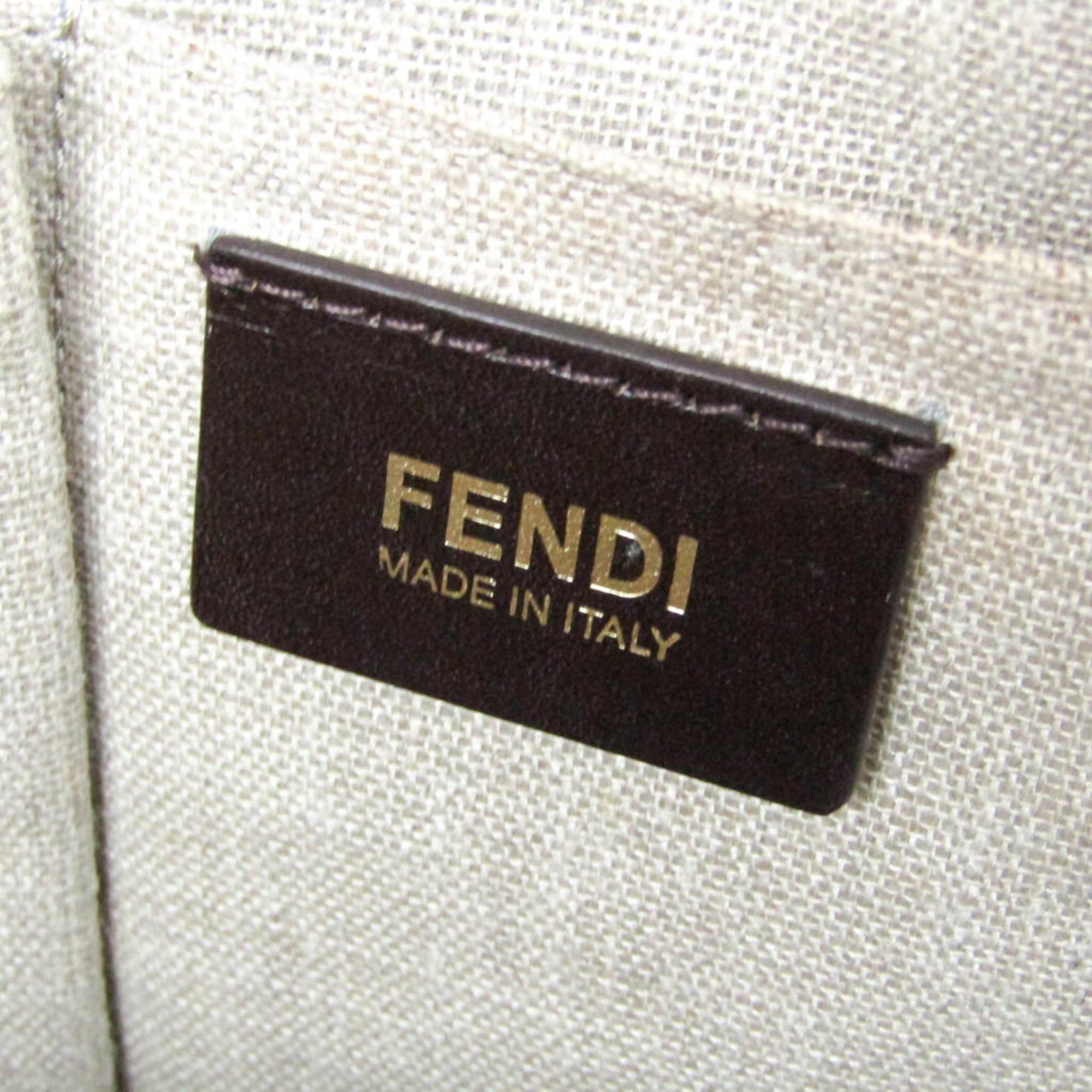 Fendi Fendi Selleria 8BN232 Women's Leather Tote Bag Grayish,Light Brown Size ONE SIZE - 18 Thumbnail