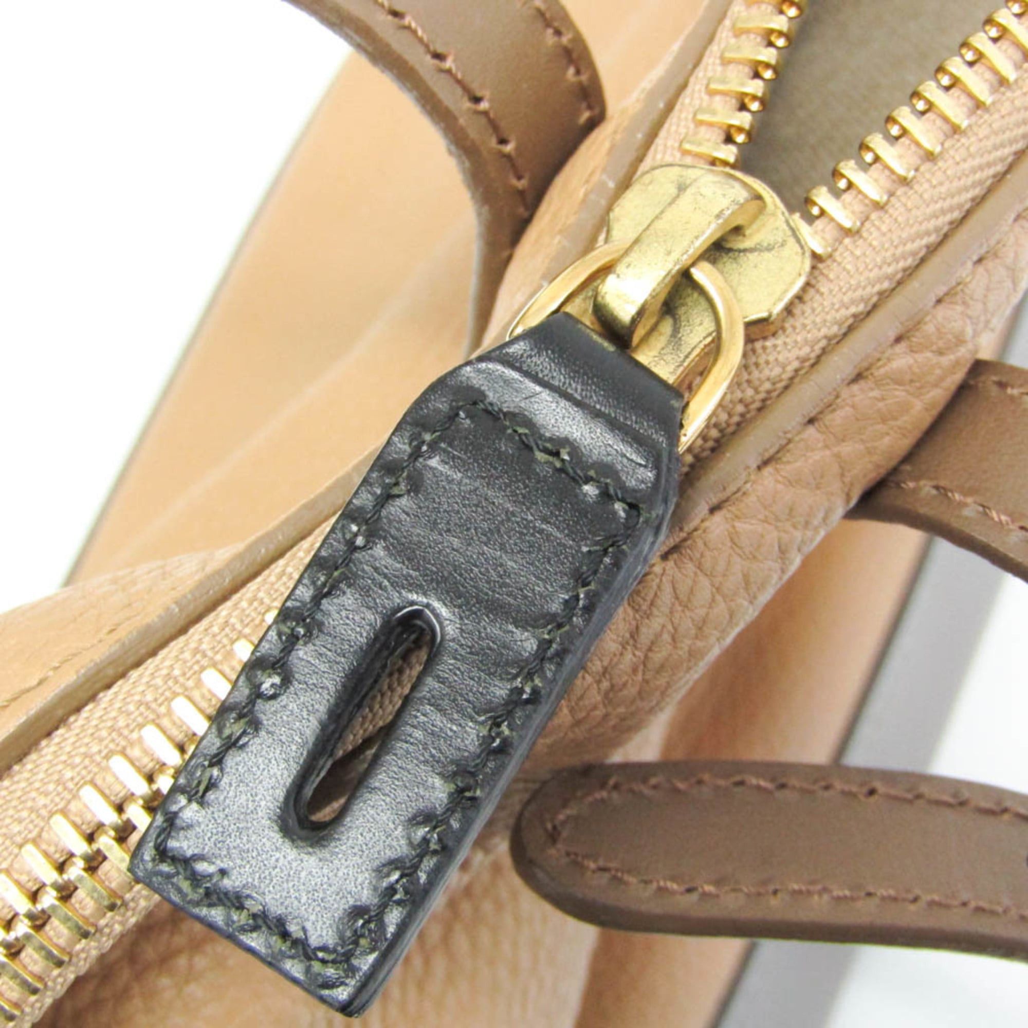 Fendi Fendi Selleria 8BN232 Women's Leather Tote Bag Grayish,Light Brown Size ONE SIZE - 14 Thumbnail