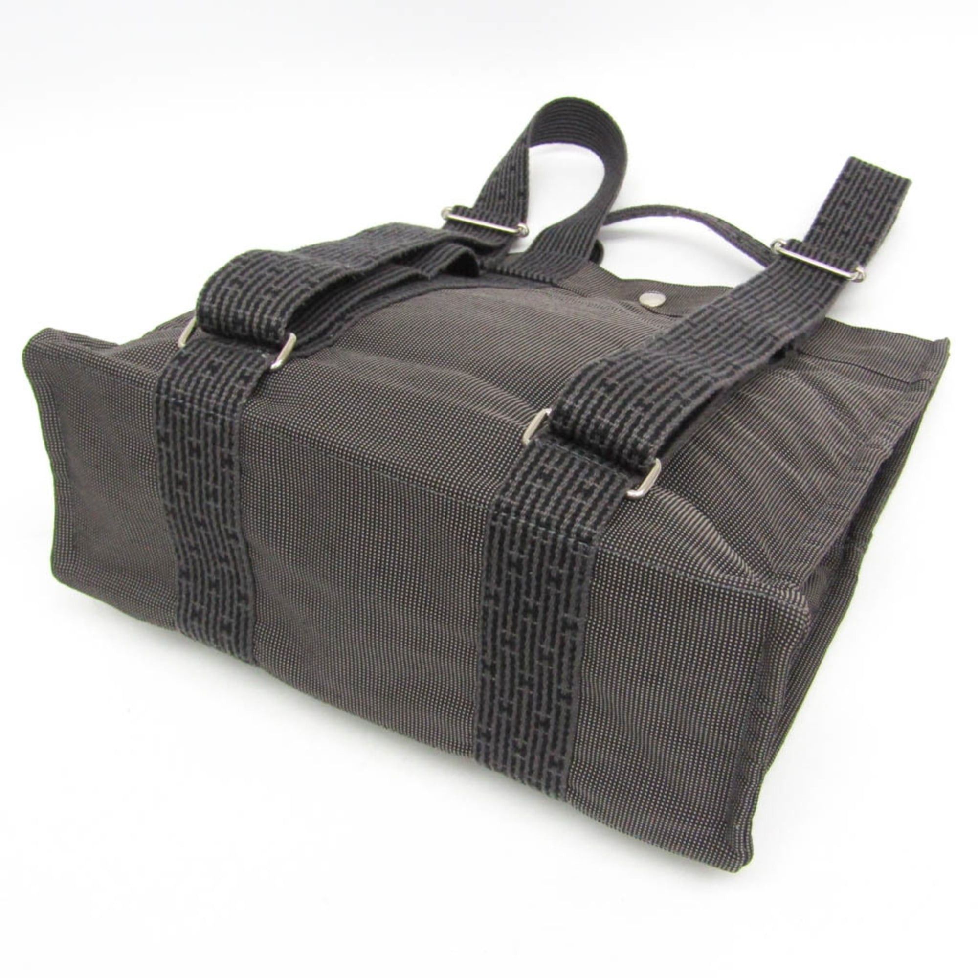 Hermes Hermes Her Line A Dos MM Women,Men Polyamide,Polyester Backpack Black,Gray Size ONE SIZE - 4 Thumbnail