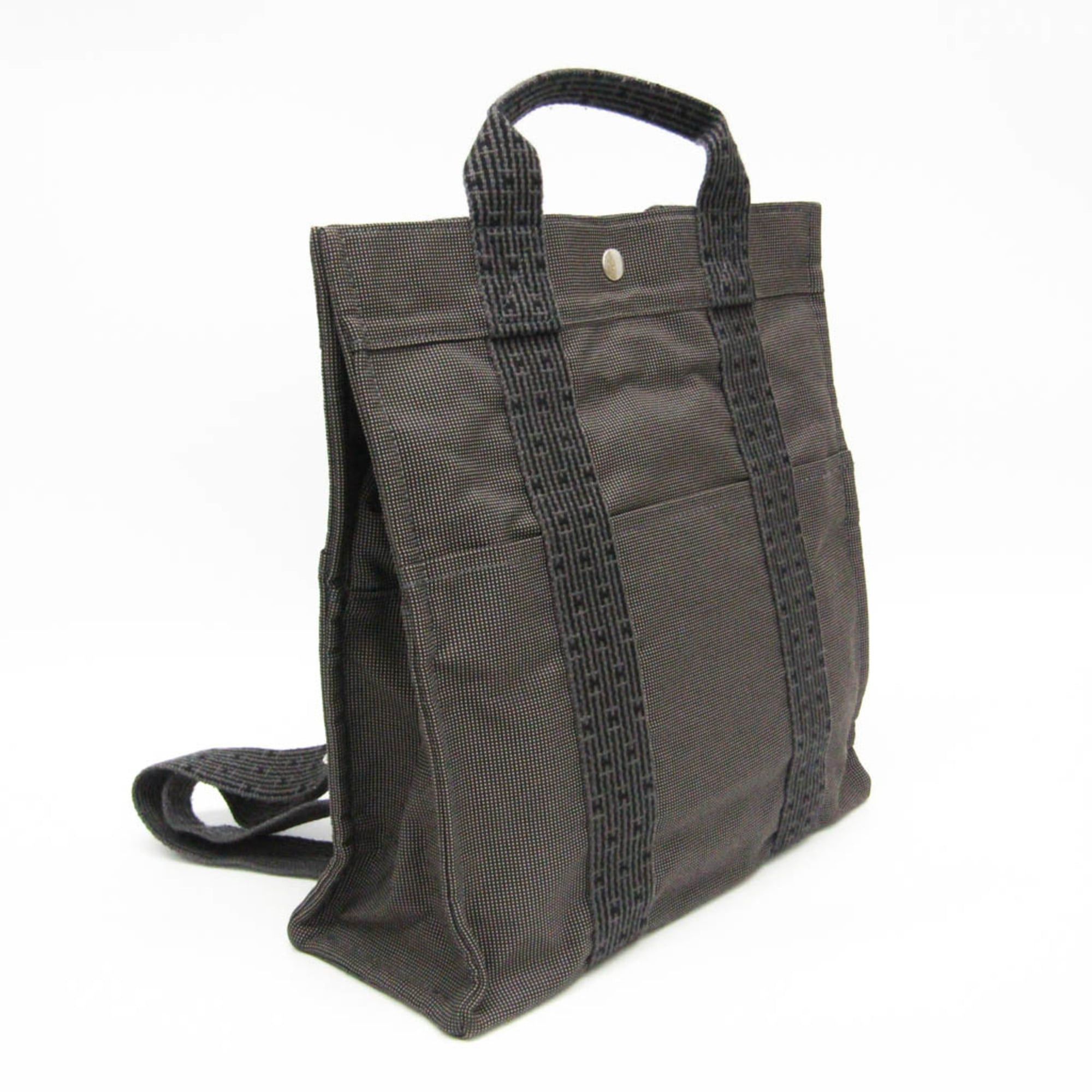 Hermes Hermes Her Line A Dos MM Women,Men Polyamide,Polyester Backpack Black,Gray Size ONE SIZE - 8 Thumbnail