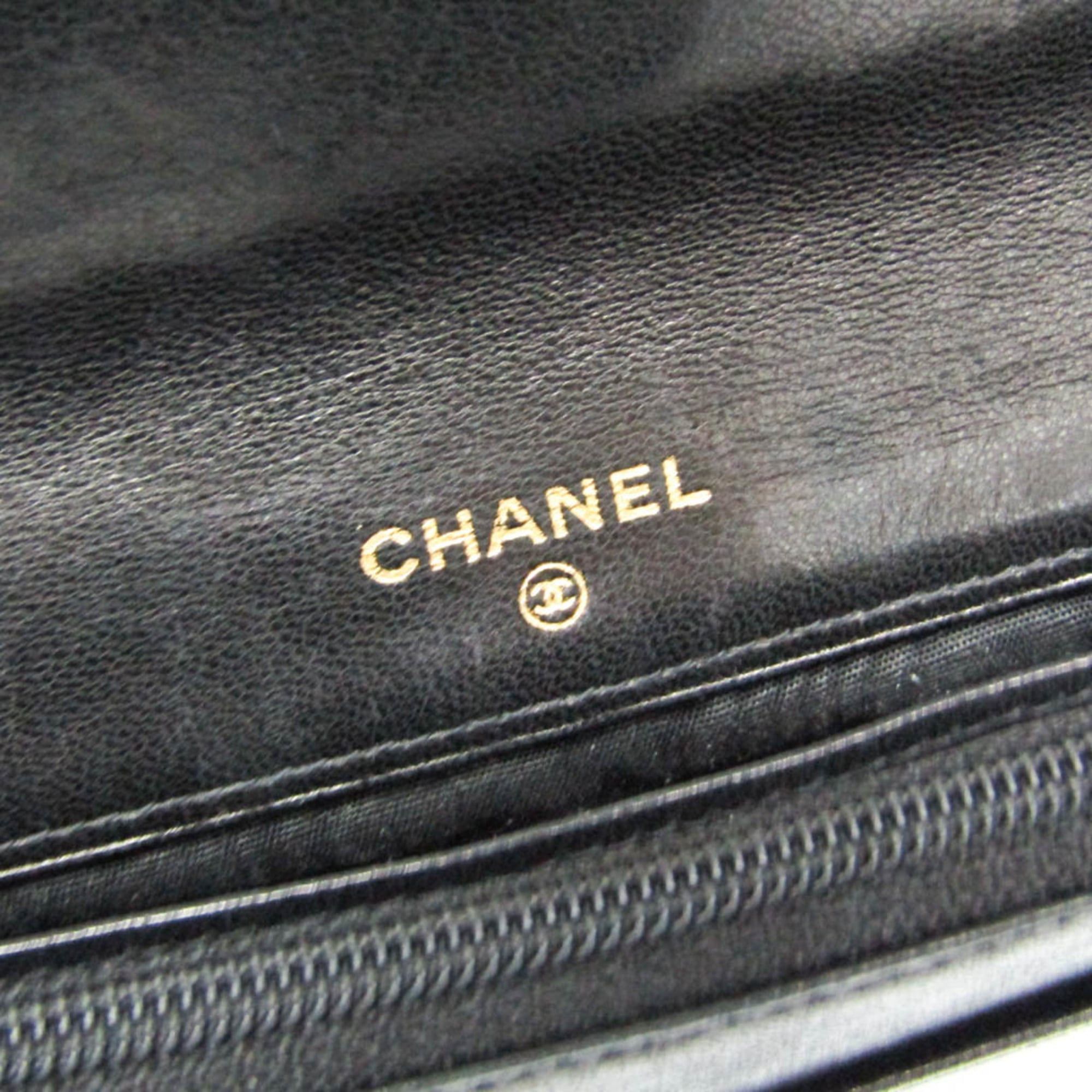 Chanel Chanel Coco Mark Women's Lambskin Long Wallet (bi-fold) Black Size ONE SIZE - 12 Thumbnail