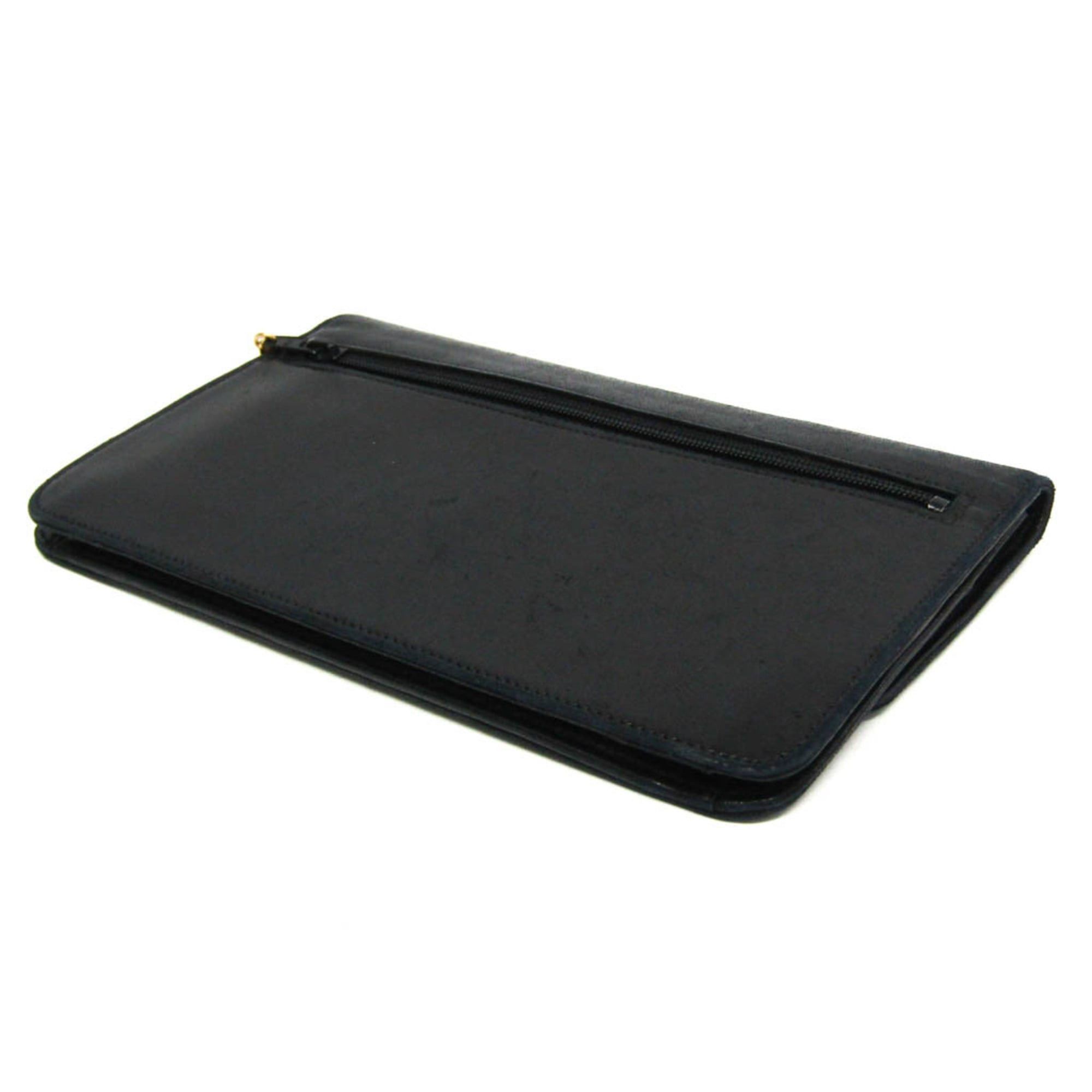 Chanel Chanel Coco Mark Women's Lambskin Long Wallet (bi-fold) Black Size ONE SIZE - 2 Thumbnail