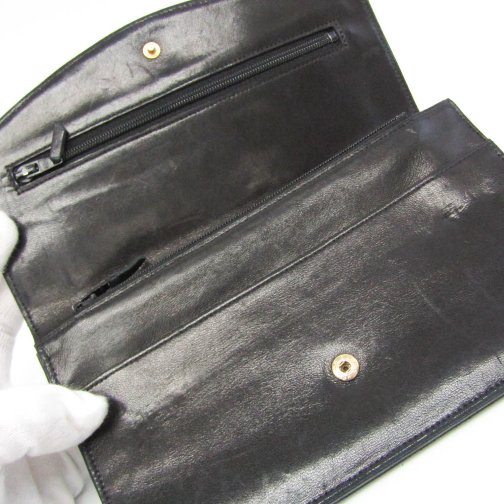 Chanel Chanel Coco Mark Women's Lambskin Long Wallet (bi-fold) Black Size ONE SIZE - 10 Thumbnail