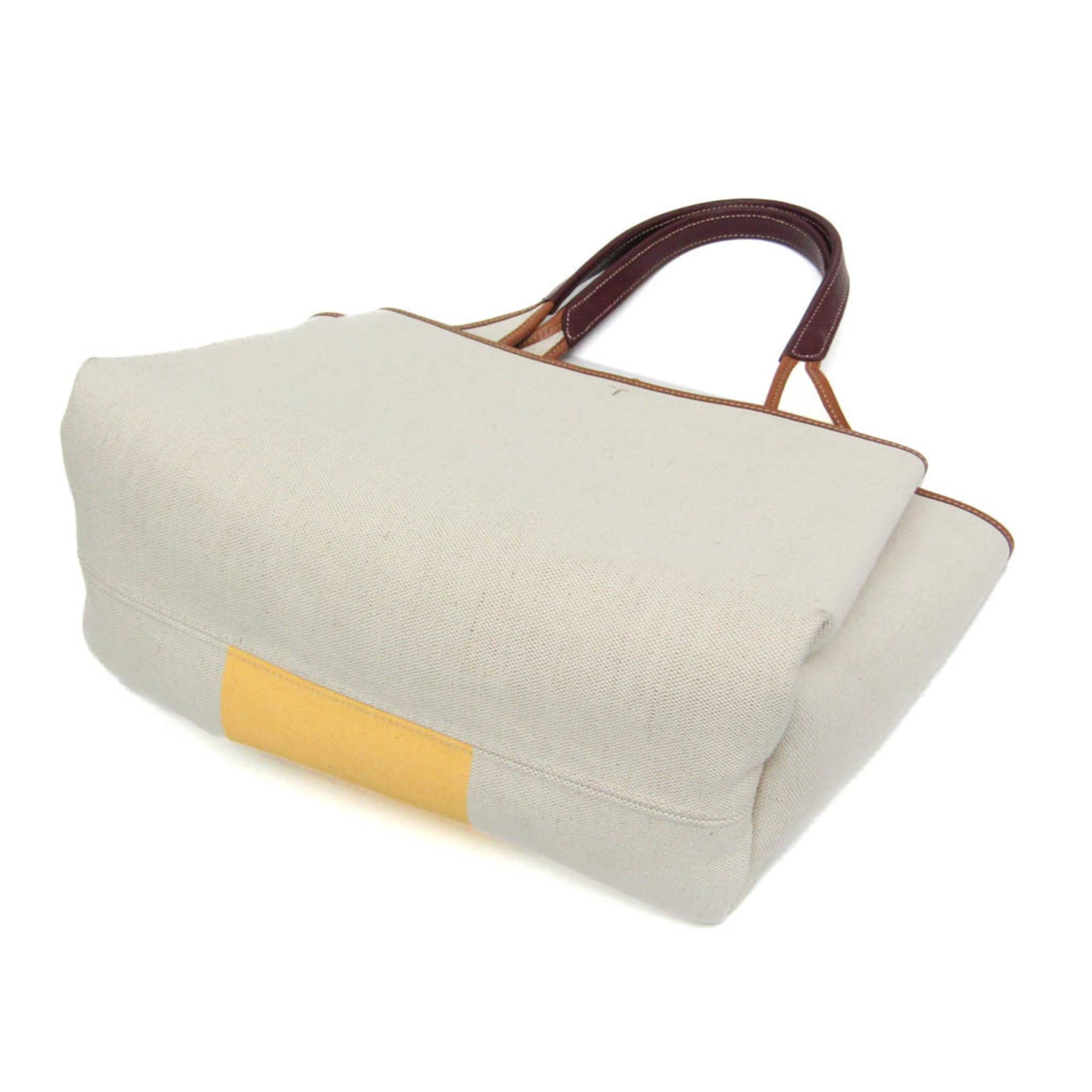 Tod's Tod's Women's Canvas,Leather Tote Bag Light Beige,Yellow Size ONE SIZE - 2 Thumbnail