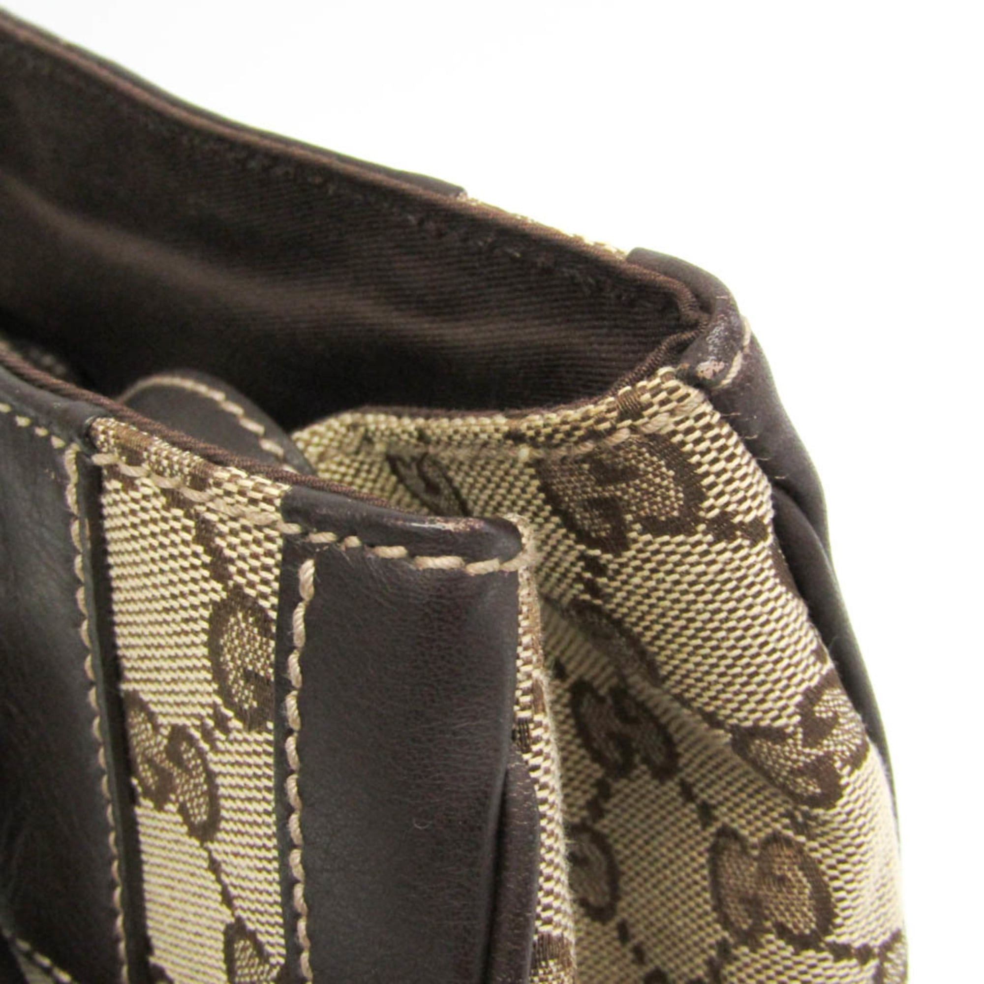 Gucci Gucci GG Canvas 190247 Women's GG Canvas,Leather Handbag Beige,Brown Size ONE SIZE - 10 Thumbnail
