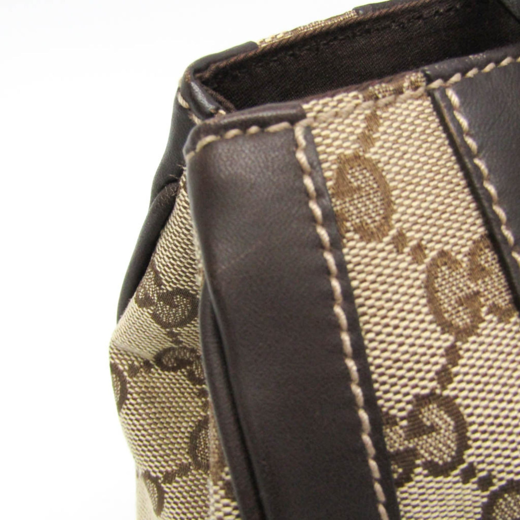 Gucci Gucci GG Canvas 190247 Women's GG Canvas,Leather Handbag Beige,Brown Size ONE SIZE - 8 Thumbnail