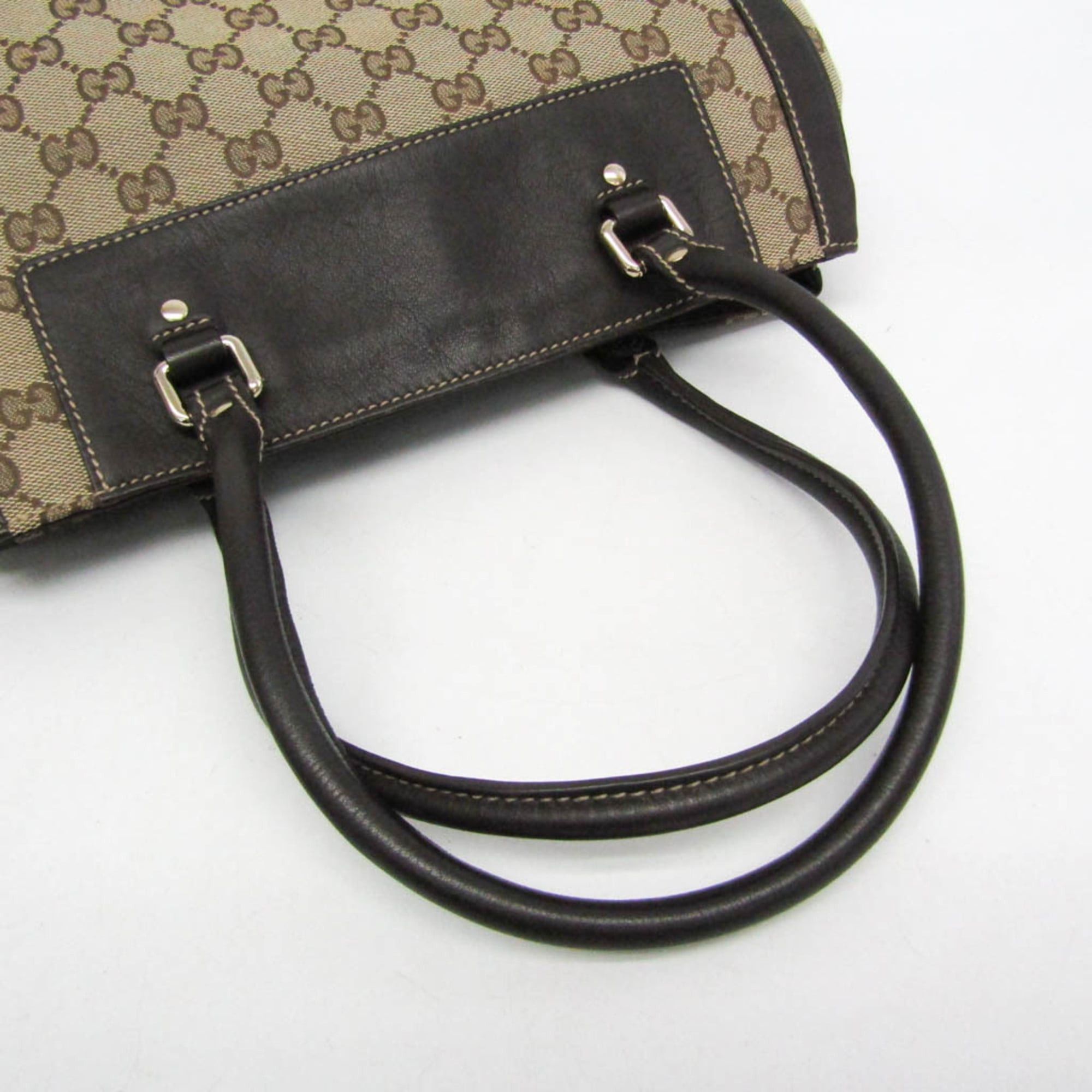 Gucci Gucci GG Canvas 190247 Women's GG Canvas,Leather Handbag Beige,Brown Size ONE SIZE - 13 Thumbnail