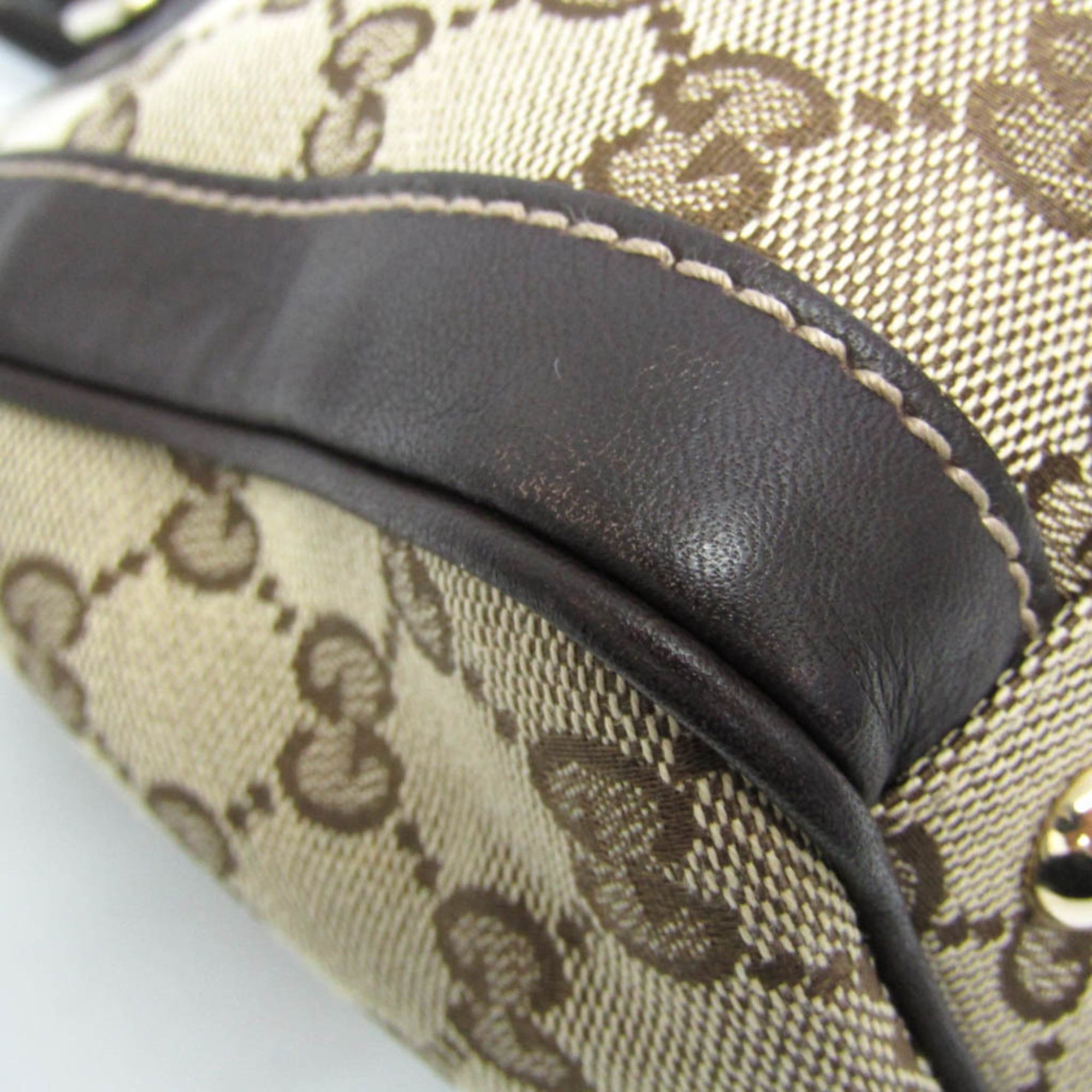 Gucci Gucci GG Canvas 190247 Women's GG Canvas,Leather Handbag Beige,Brown Size ONE SIZE - 5 Thumbnail
