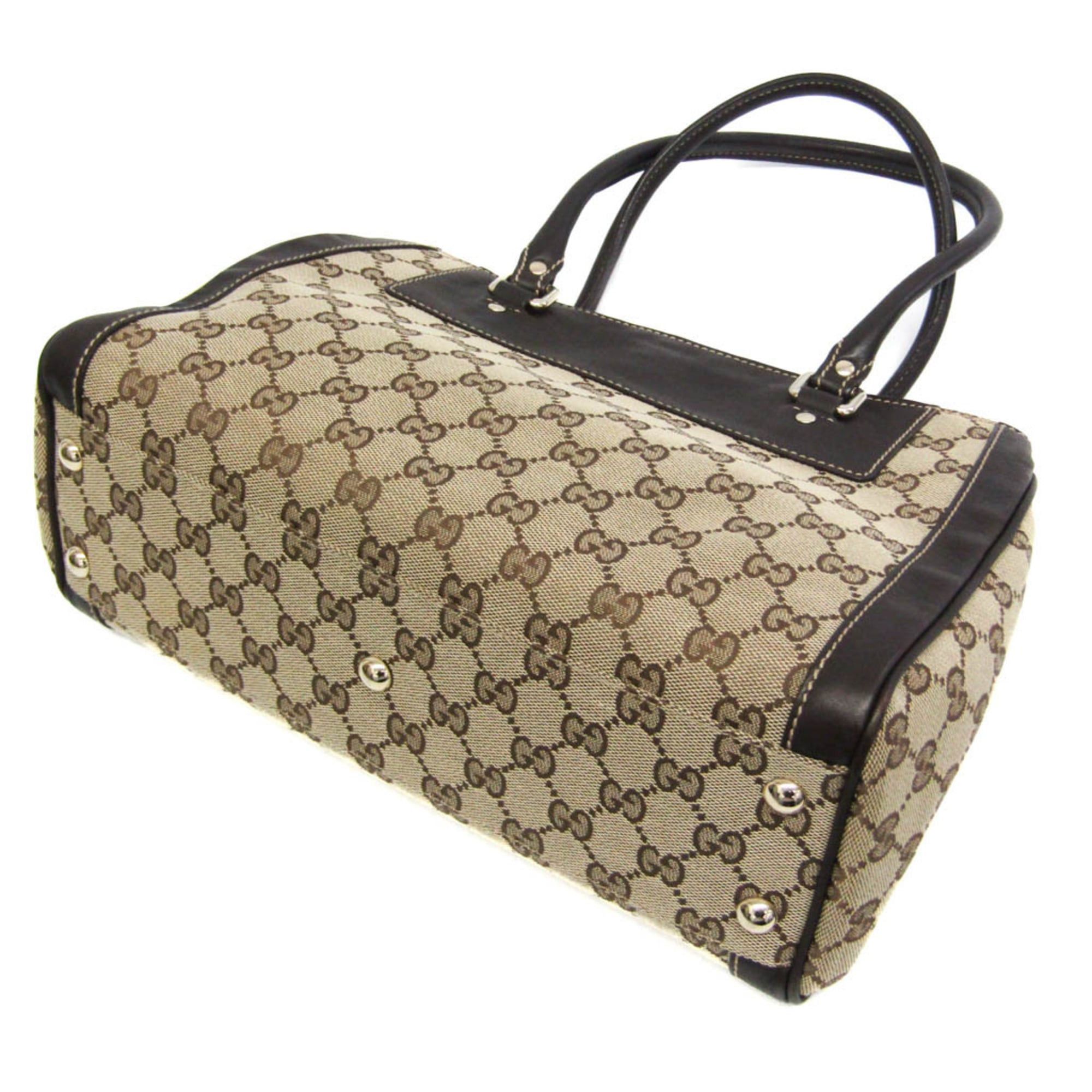 Gucci Gucci GG Canvas 190247 Women's GG Canvas,Leather Handbag Beige,Brown Size ONE SIZE - 3 Thumbnail