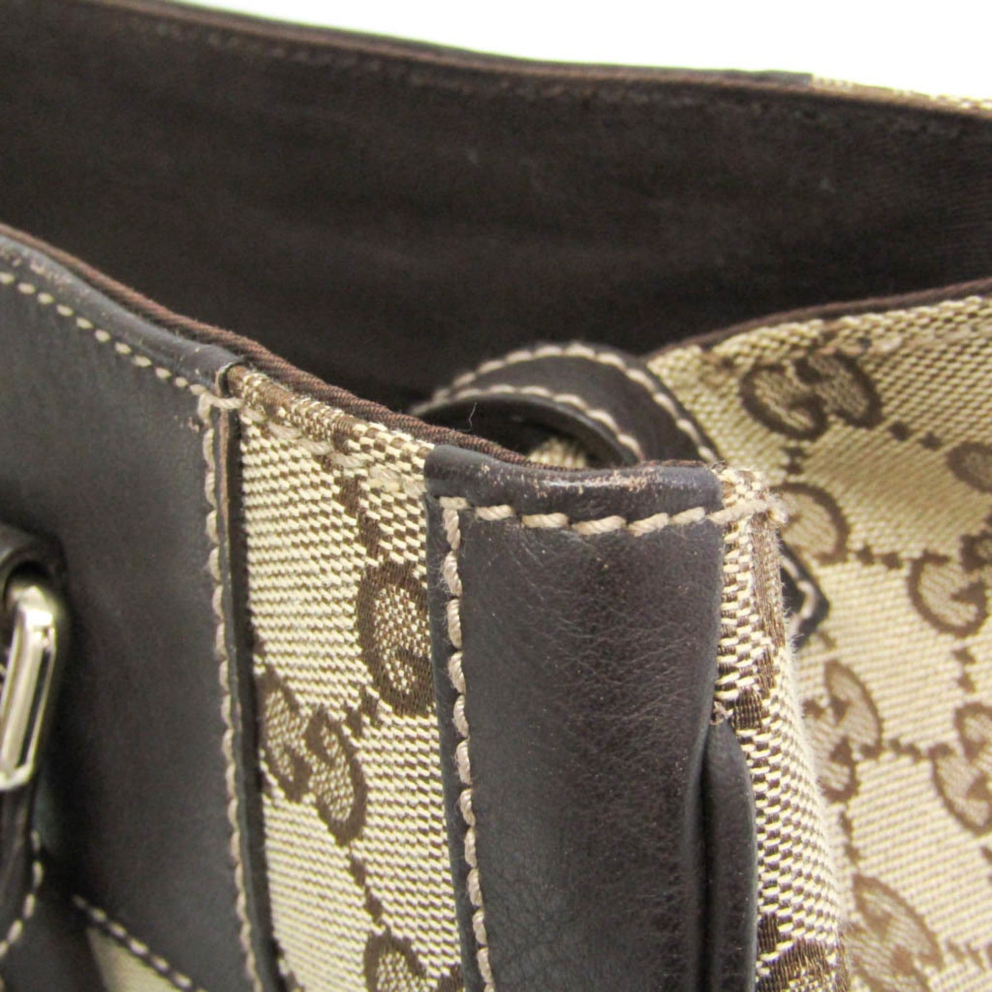 Gucci Gucci GG Canvas 190247 Women's GG Canvas,Leather Handbag Beige,Brown Size ONE SIZE - 9 Thumbnail
