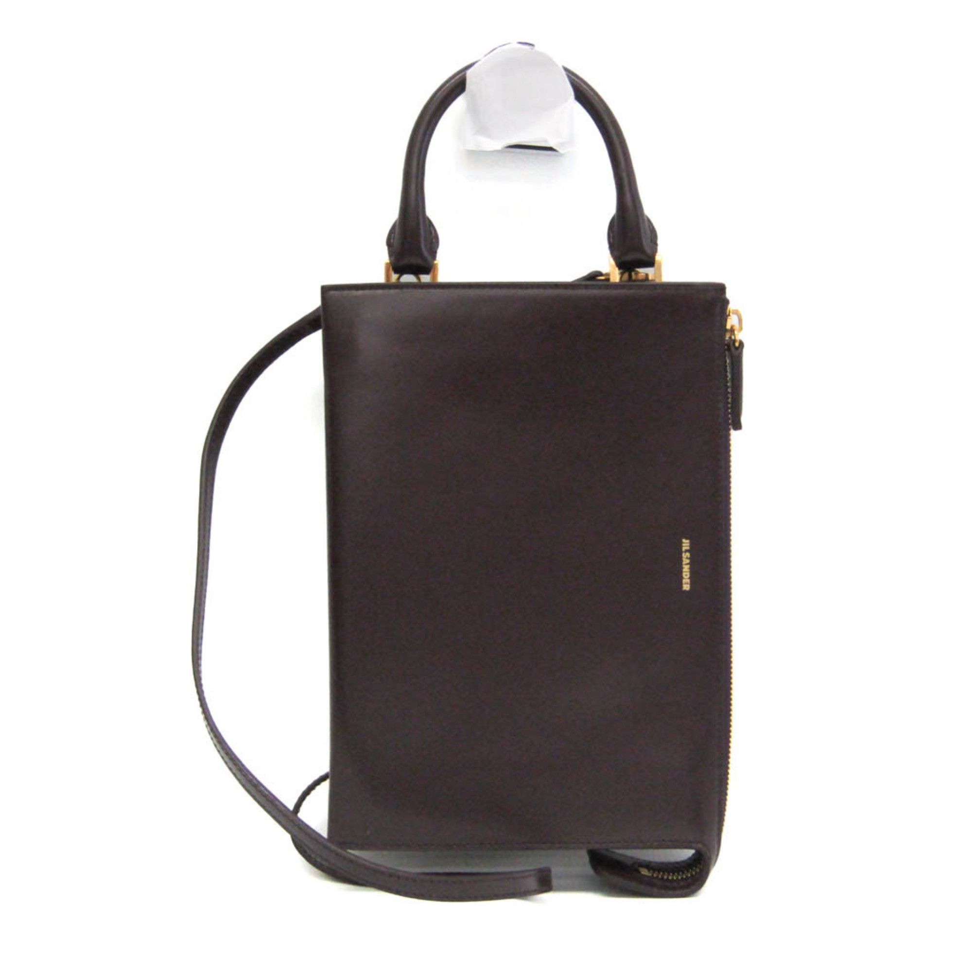 Jil Sander Jil Sander Tootie Bag Women's Leather Handbag,Shoulder Bag Dark Purple Size ONE SIZE - 2 Thumbnail