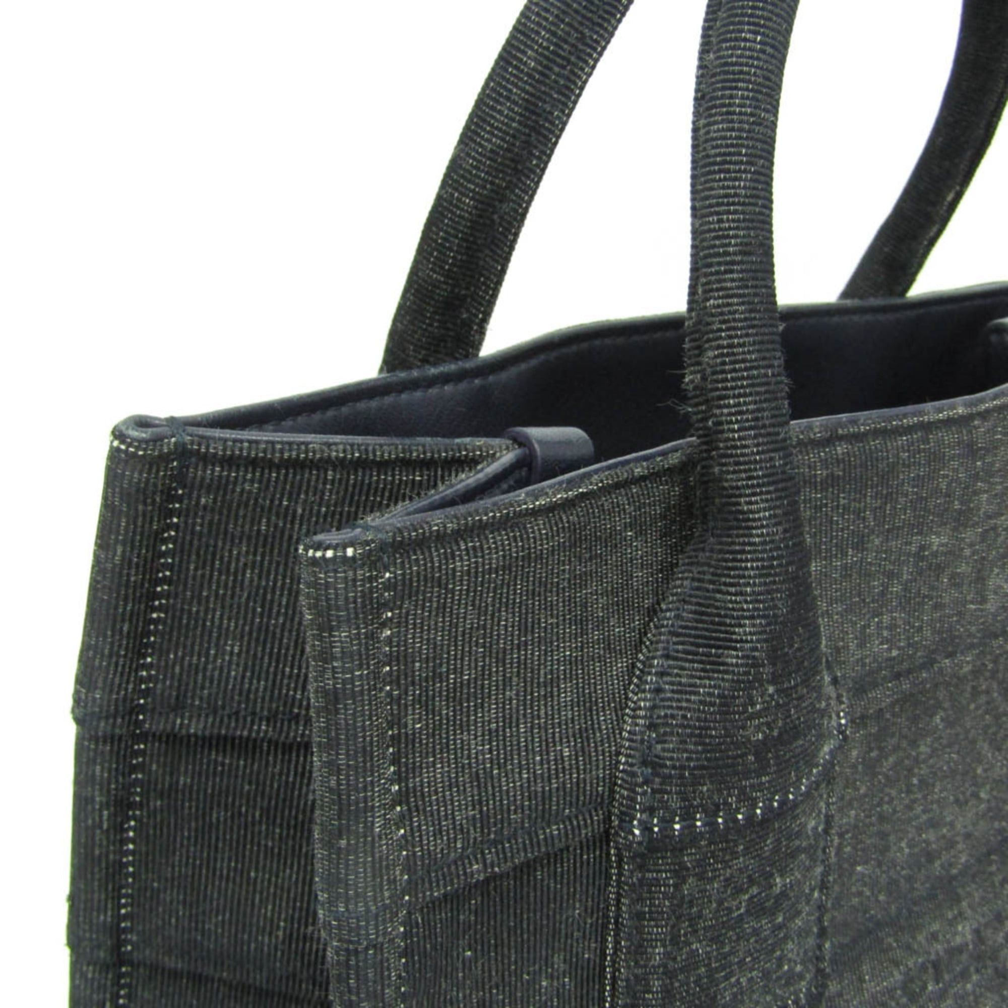 Salvatore Ferragamo Salvatore Ferragamo Beachwear Gloss 214988 Women's Fabric Handbag,Tote Bag Dark Navy Size ONE SIZE - 7 Thumbnail