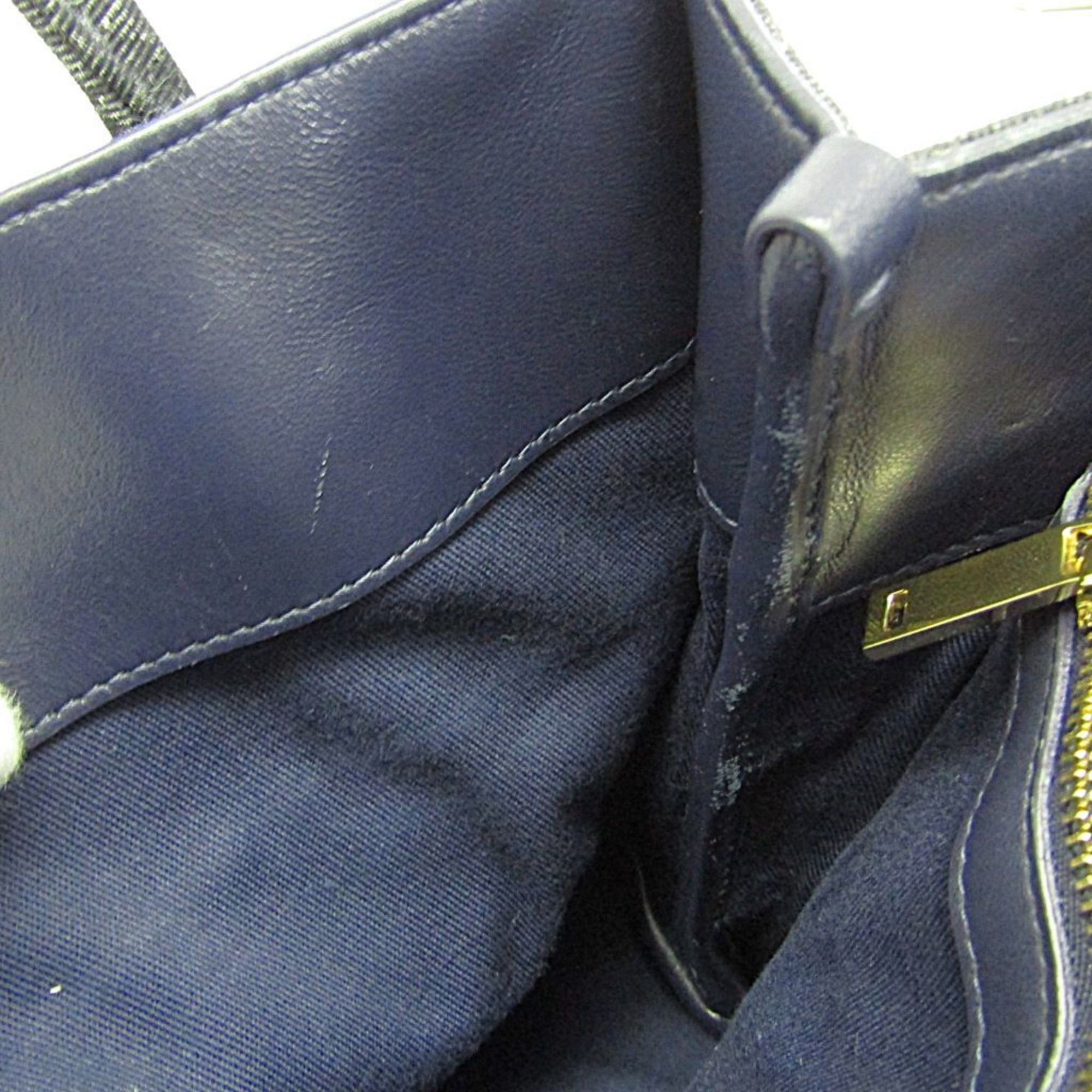 Salvatore Ferragamo Salvatore Ferragamo Beachwear Gloss 214988 Women's Fabric Handbag,Tote Bag Dark Navy Size ONE SIZE - 10 Thumbnail