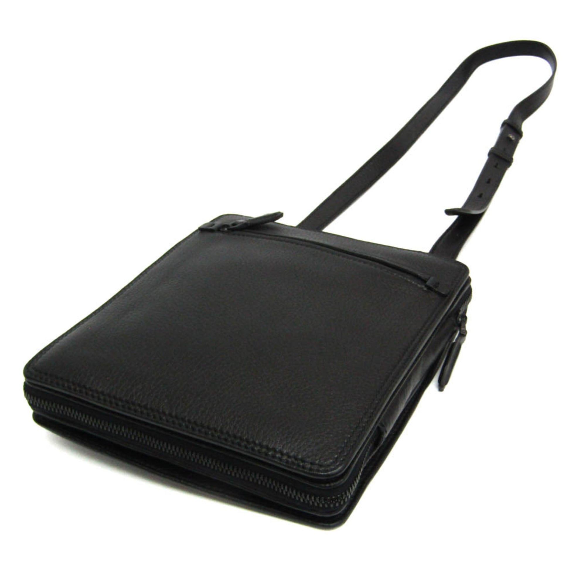 Salvatore Ferragamo Salvatore Ferragamo Bi-fold Storage Bag FZ-24 A392 Men,Women Leather,Nylon Shoulder Bag,Tote Bag Black Size ONE SIZE - 3 Thumbnail