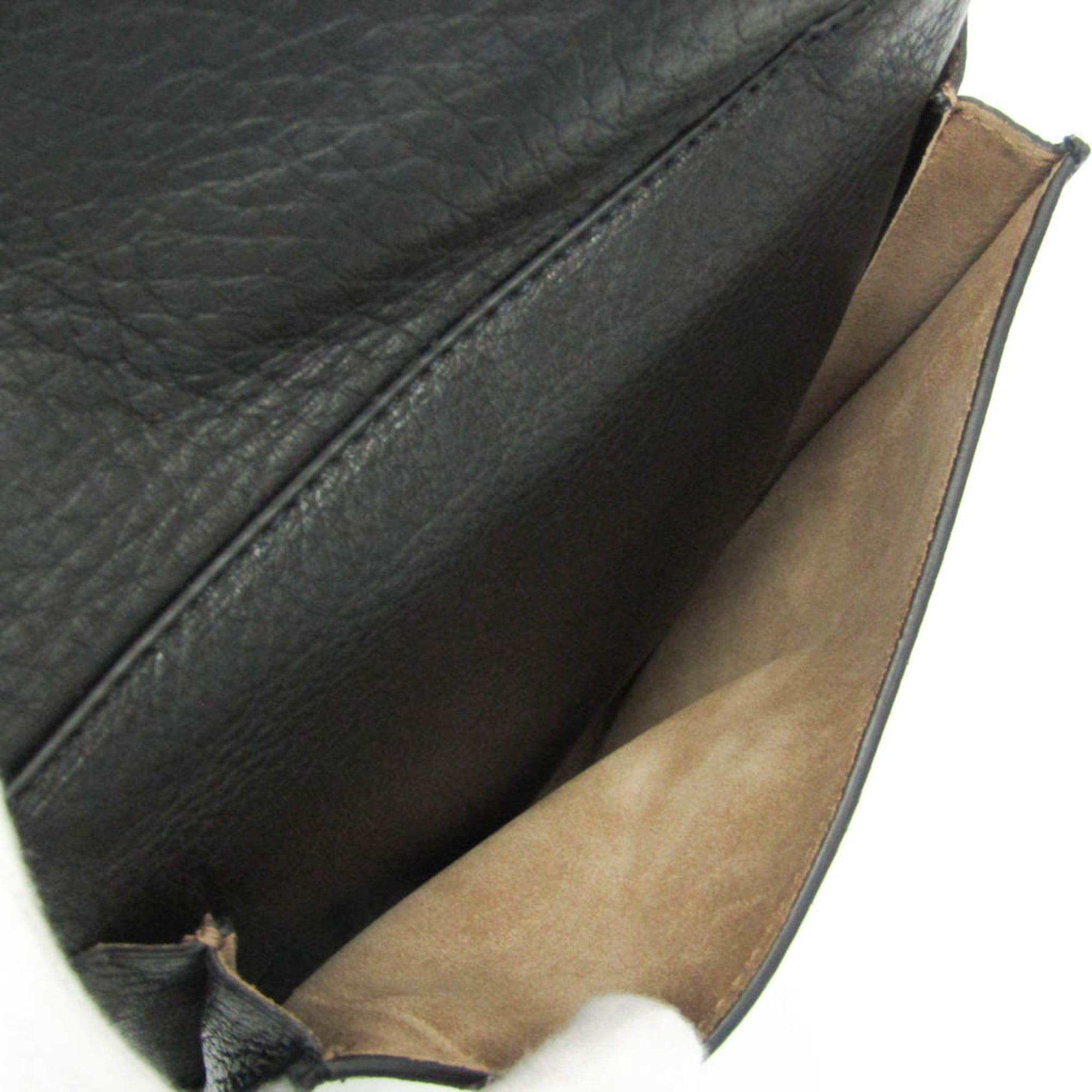 Salvatore Ferragamo Salvatore Ferragamo Bi-fold Storage Bag FZ-24 A392 Men,Women Leather,Nylon Shoulder Bag,Tote Bag Black Size ONE SIZE - 4 Thumbnail