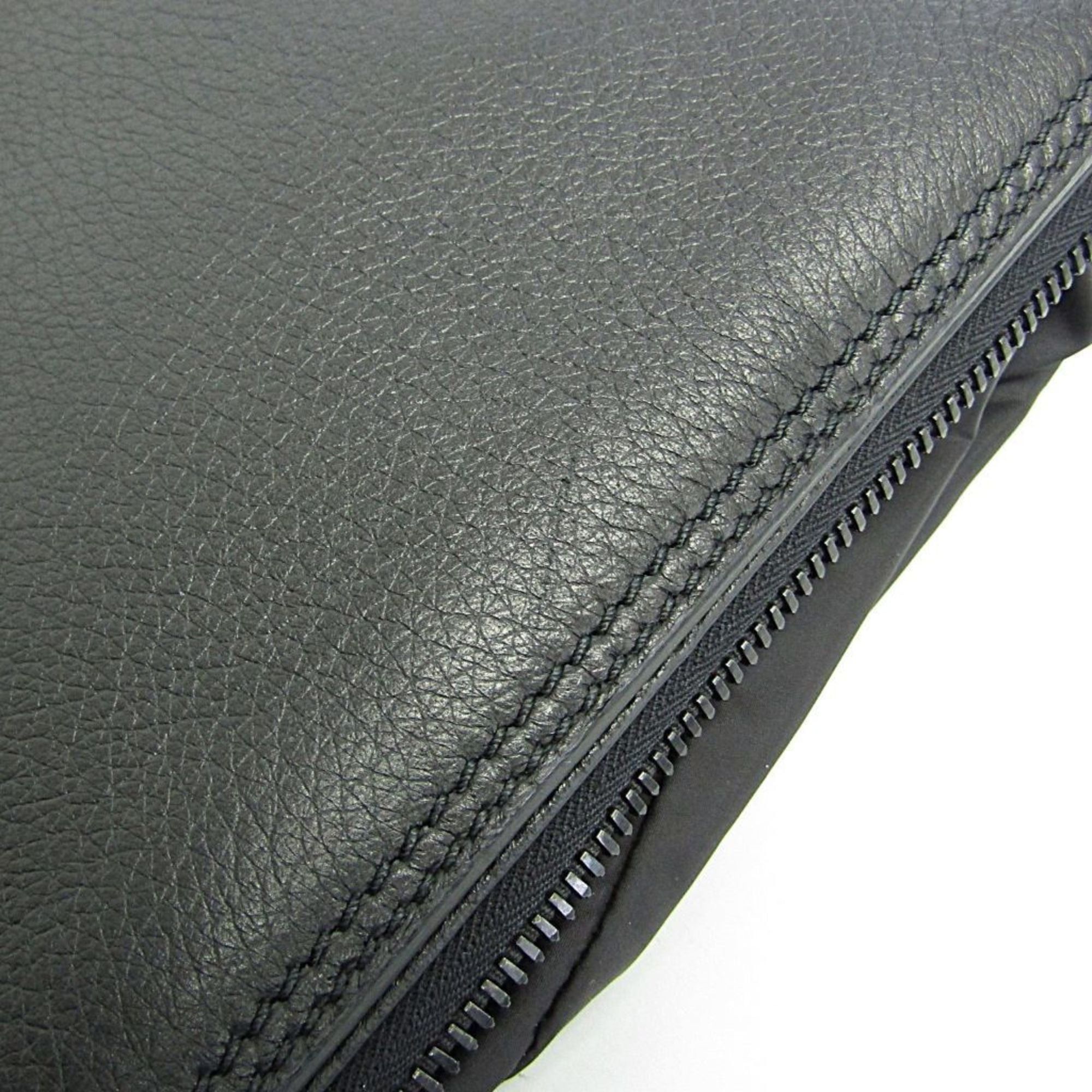 Salvatore Ferragamo Salvatore Ferragamo Bi-fold Storage Bag FZ-24 A392 Men,Women Leather,Nylon Shoulder Bag,Tote Bag Black Size ONE SIZE - 7 Thumbnail