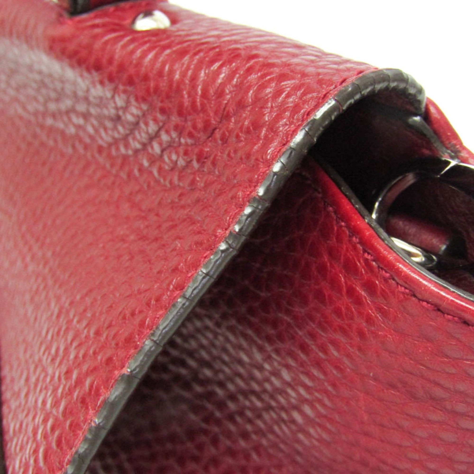 Salvatore Ferragamo Salvatore Ferragamo Gancini Medium Sophia BW-21 A896 Women's Leather Handbag,Shoulder Bag Red Color Size ONE SIZE - 5 Thumbnail