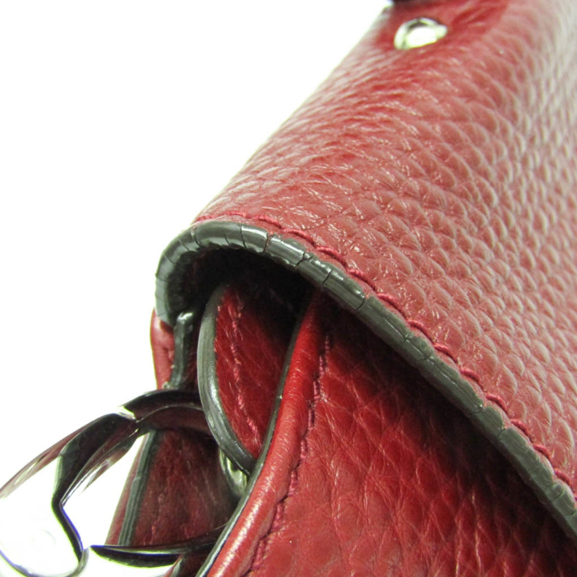 Salvatore Ferragamo Salvatore Ferragamo Gancini Medium Sophia BW-21 A896 Women's Leather Handbag,Shoulder Bag Red Color Size ONE SIZE - 6 Thumbnail