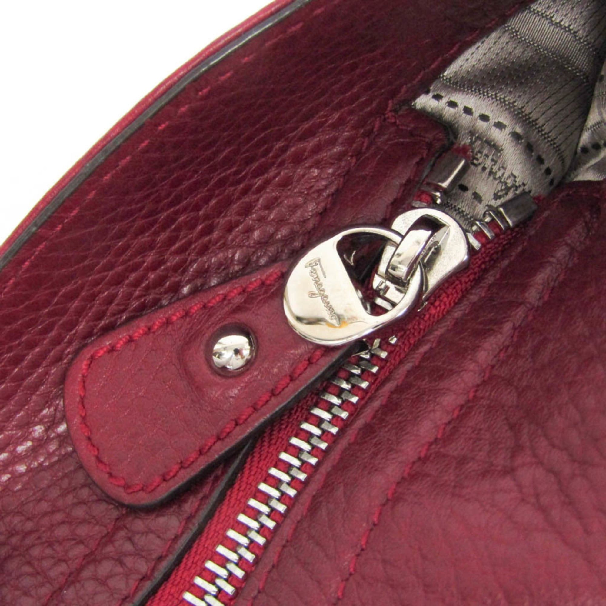 Salvatore Ferragamo Salvatore Ferragamo Gancini Medium Sophia BW-21 A896 Women's Leather Handbag,Shoulder Bag Red Color Size ONE SIZE - 11 Thumbnail