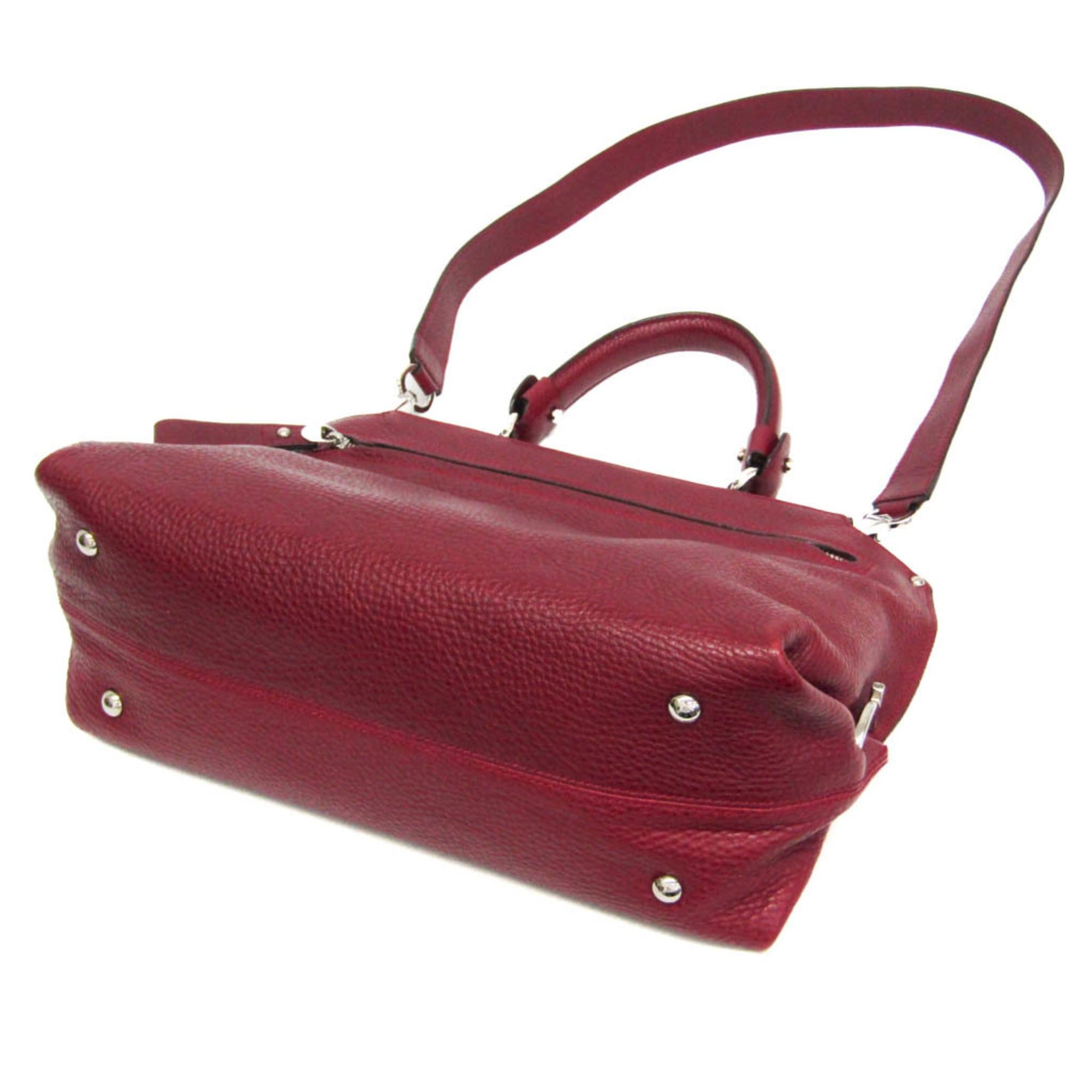 Salvatore Ferragamo Salvatore Ferragamo Gancini Medium Sophia BW-21 A896 Women's Leather Handbag,Shoulder Bag Red Color Size ONE SIZE - 2 Thumbnail