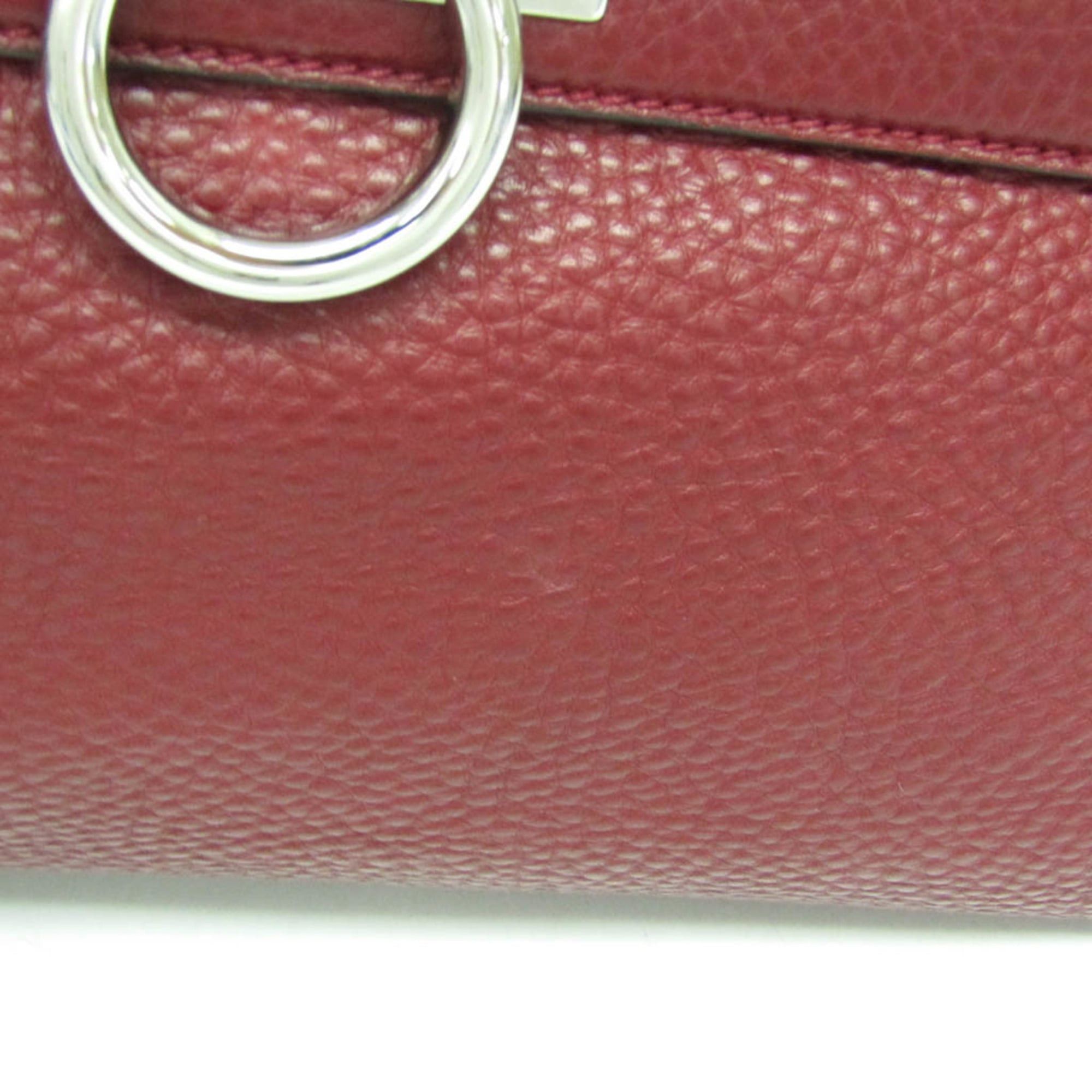 Salvatore Ferragamo Salvatore Ferragamo Gancini Medium Sophia BW-21 A896 Women's Leather Handbag,Shoulder Bag Red Color Size ONE SIZE - 9 Thumbnail