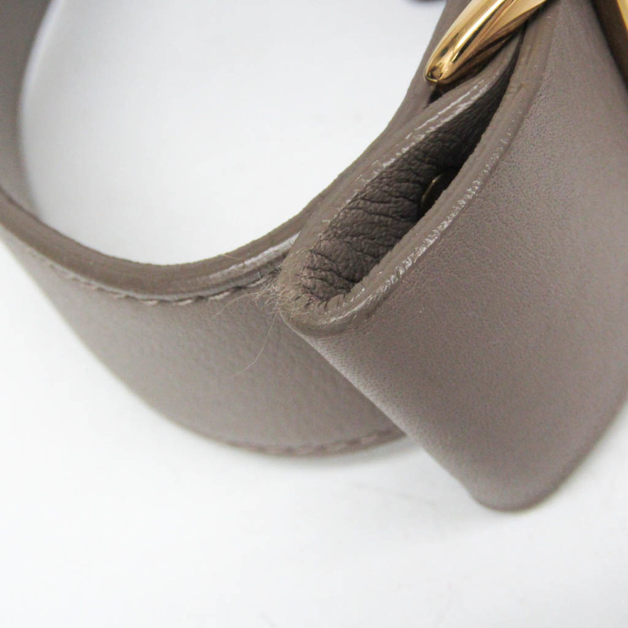 Salvatore Ferragamo Salvatore Ferragamo AU-21 D443 Women's Leather Shoulder Bag Gray Size ONE SIZE - 9 Thumbnail