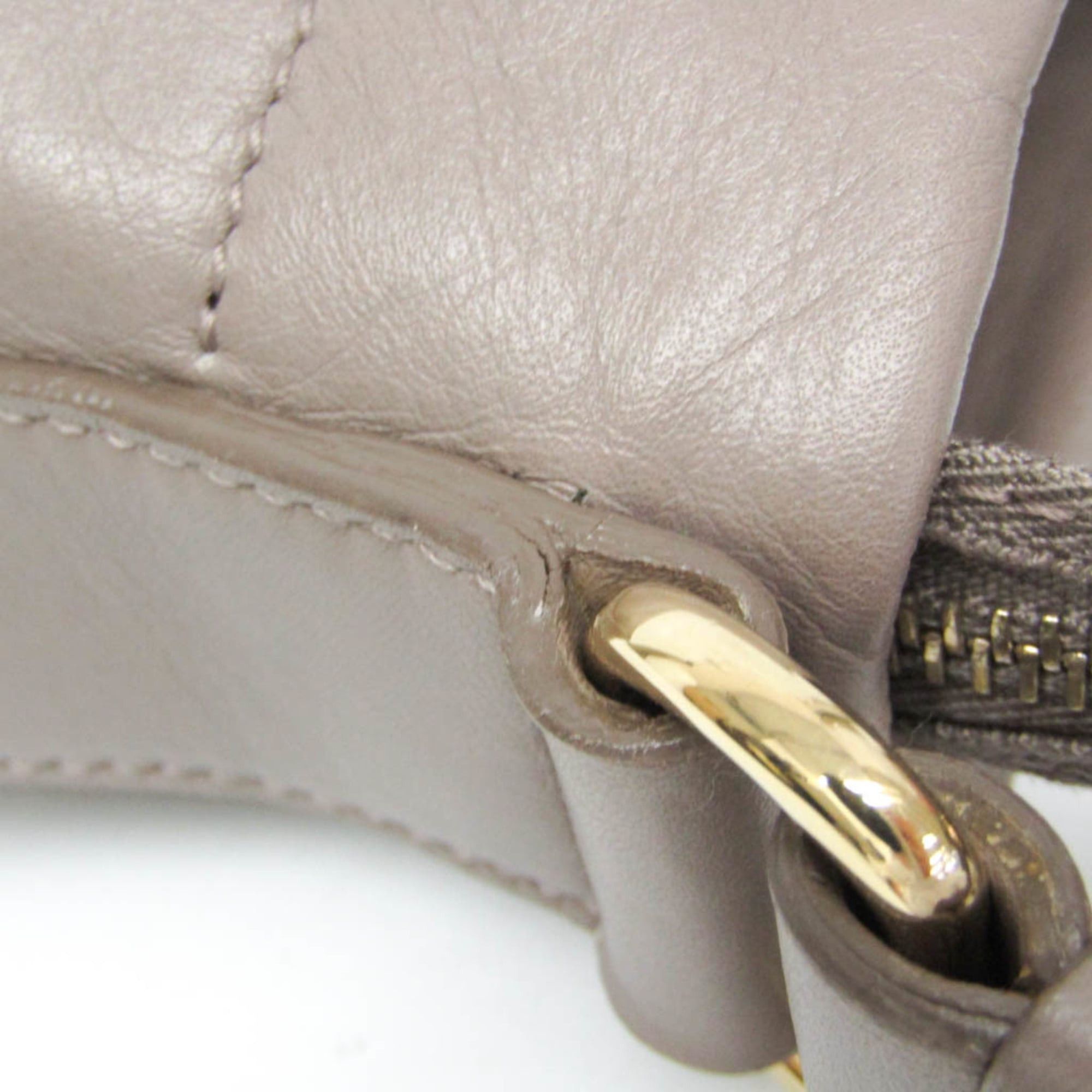 Salvatore Ferragamo Salvatore Ferragamo AU-21 D443 Women's Leather Shoulder Bag Gray Size ONE SIZE - 10 Thumbnail