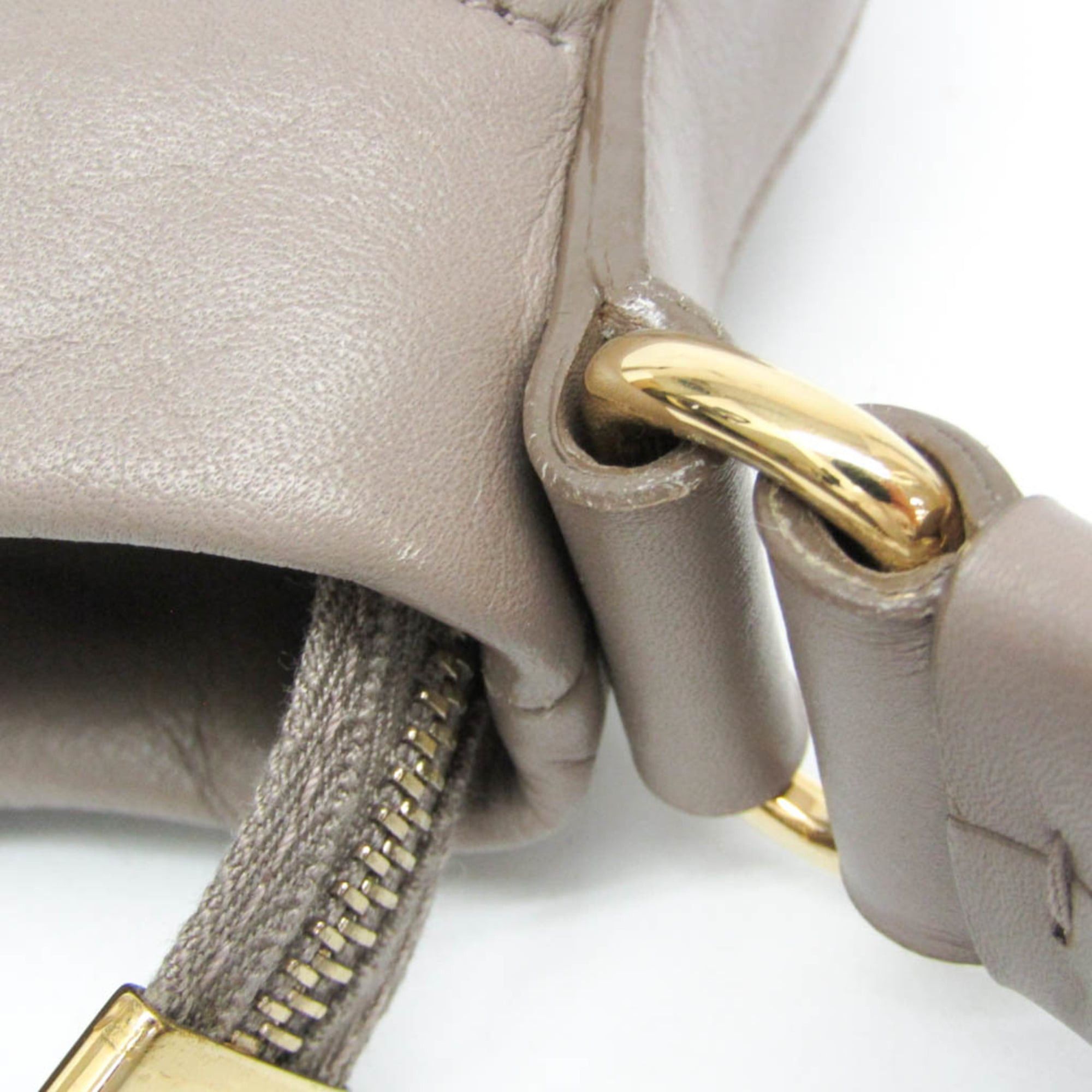Salvatore Ferragamo Salvatore Ferragamo AU-21 D443 Women's Leather Shoulder Bag Gray Size ONE SIZE - 12 Thumbnail